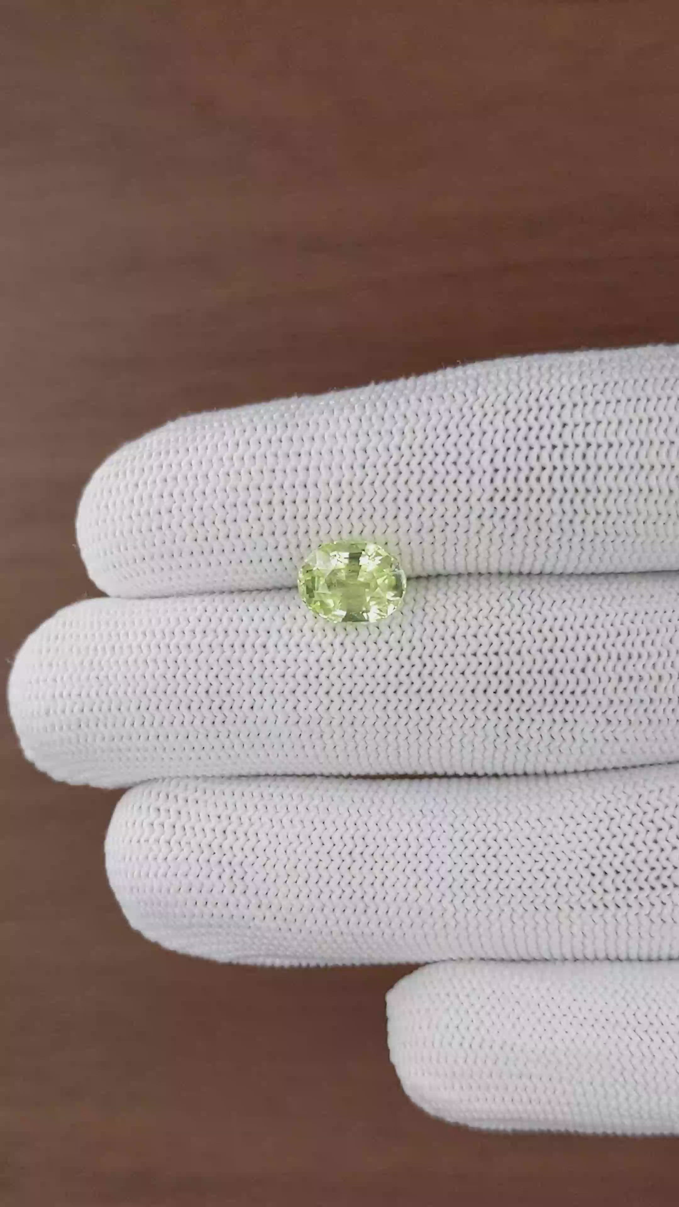 3.03 Ct. Yellowish Green Chrysoberyl from Tanzania Size Video