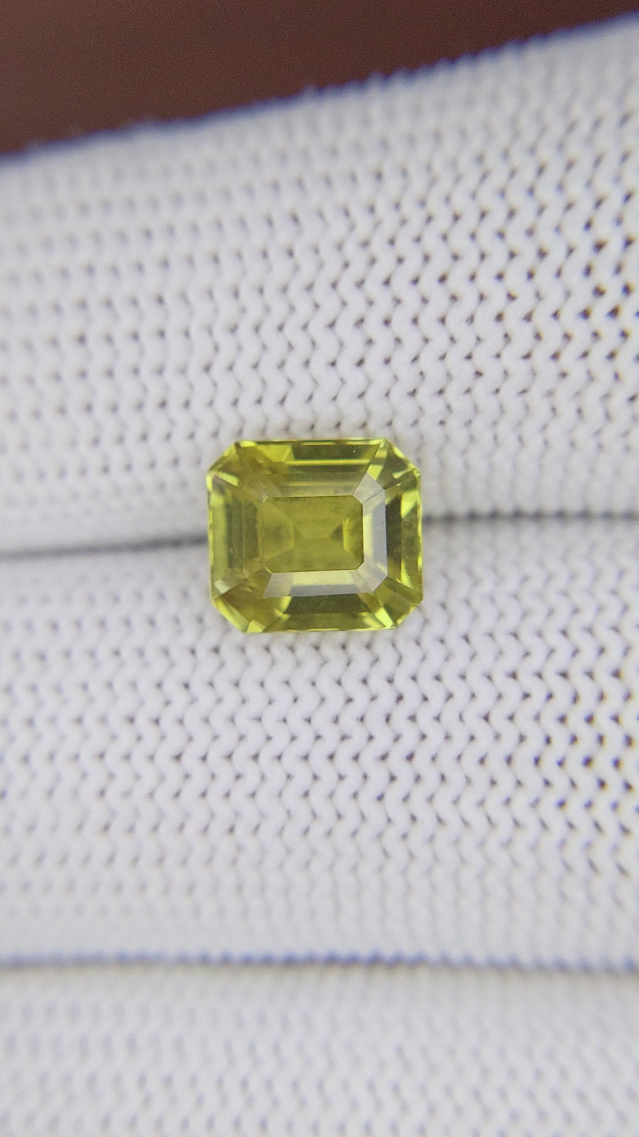 3.04 Ct. Greenish Yellow Chrysoberyl from Tanzania Size Video