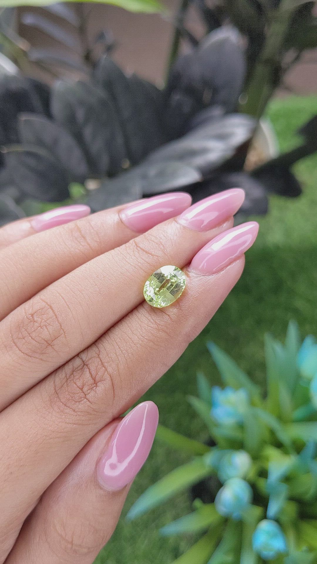 3.16 Ct. Yellowish Green Chrysoberyl from Tanzania Size Video