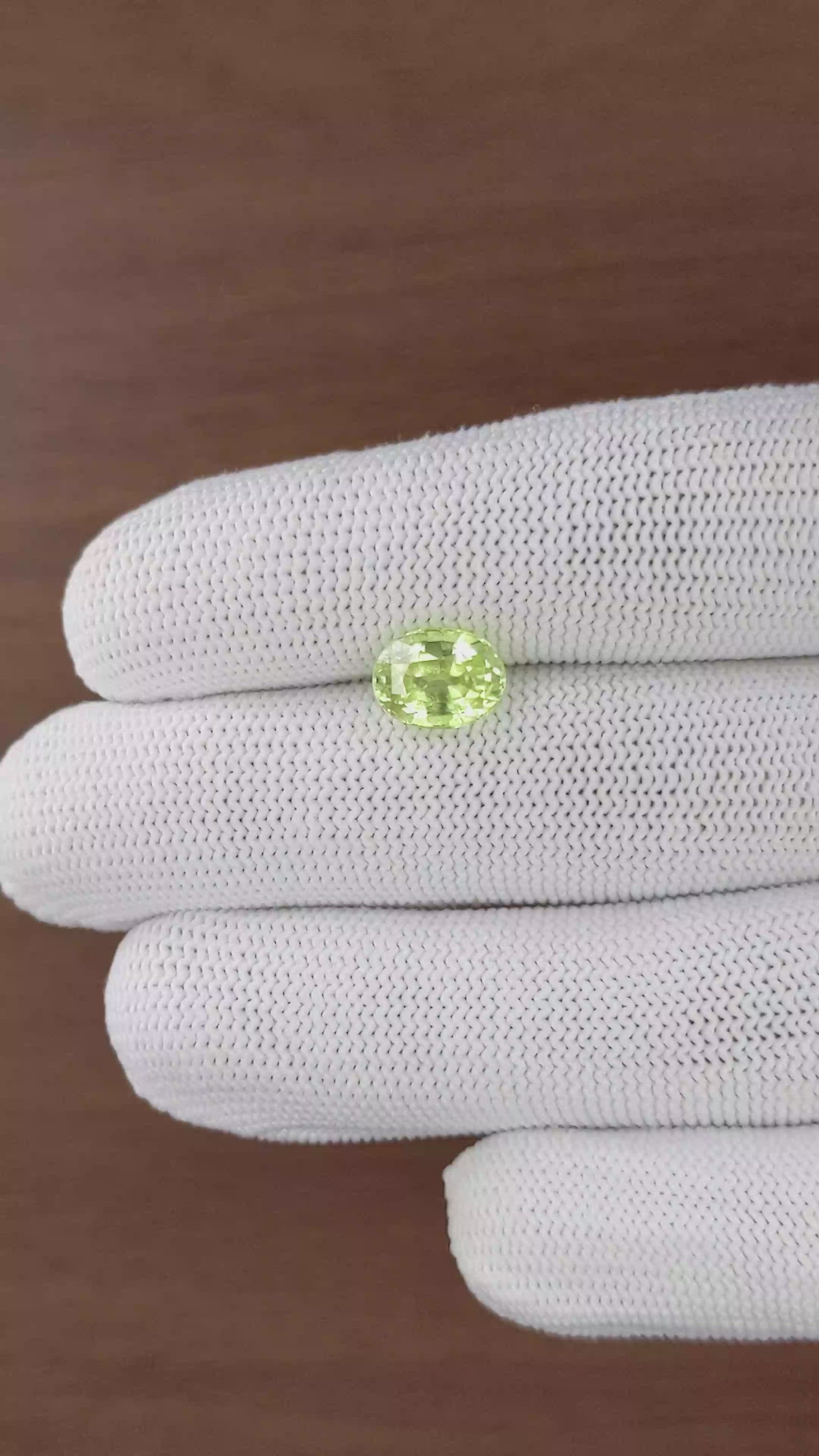 3.16 Ct. Yellowish Green Chrysoberyl from Tanzania Size Video