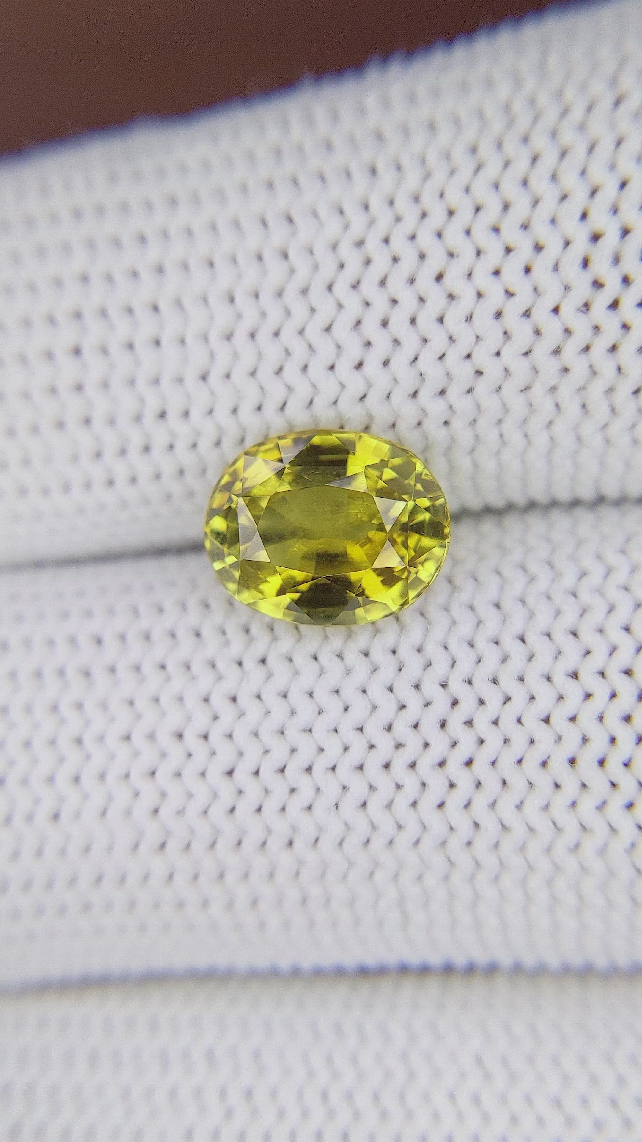 3.27 Ct. Greenish Yellow Chrysoberyl from Tanzania Size Video