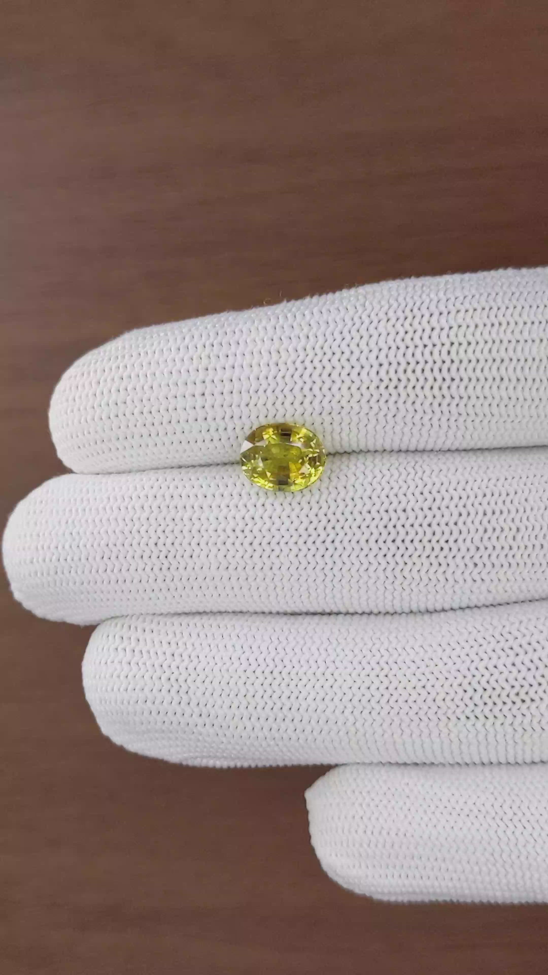 3.27 Ct. Greenish Yellow Chrysoberyl from Tanzania Size Video