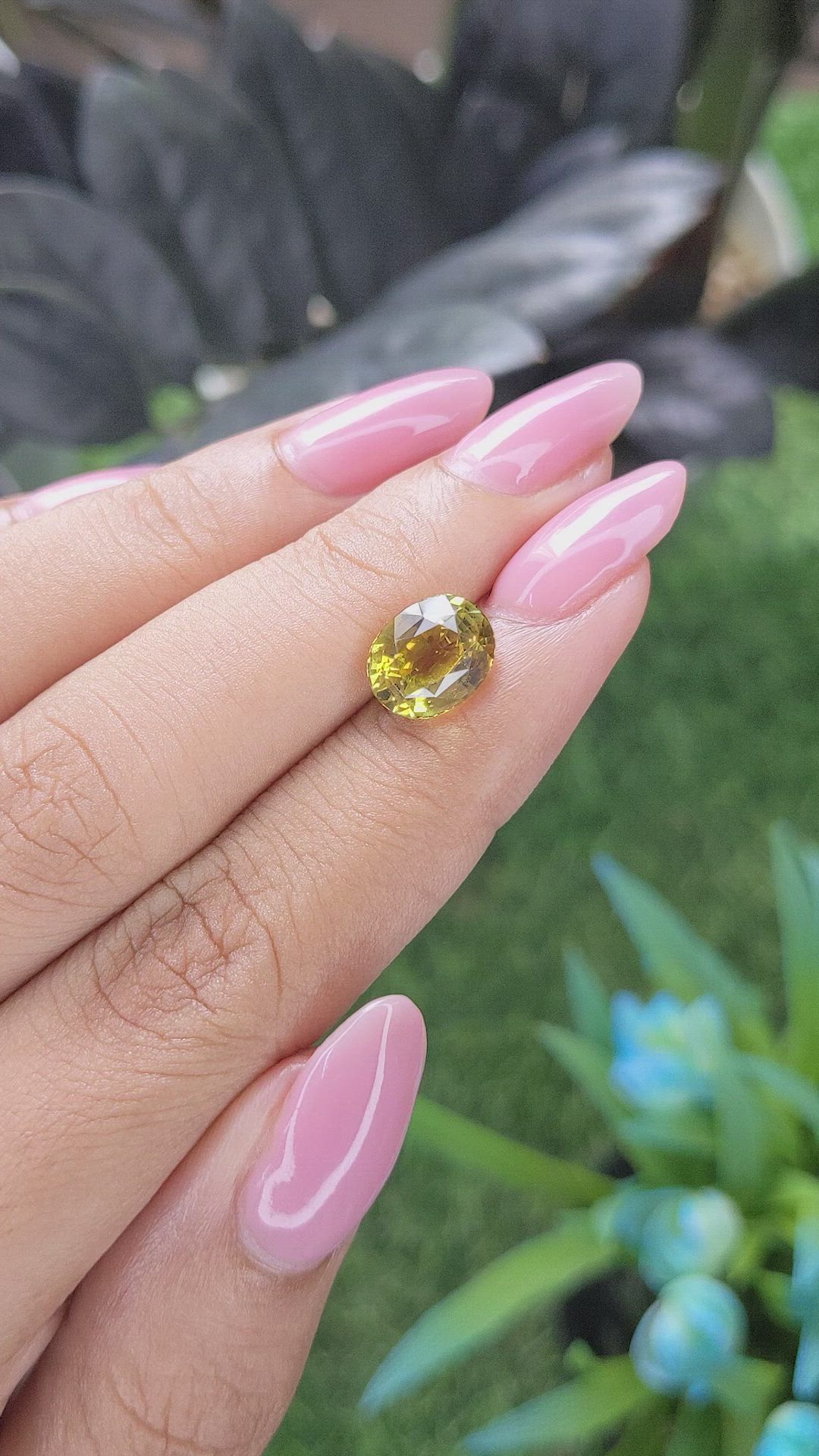 3.27 Ct. Greenish Yellow Chrysoberyl from Tanzania Size Video