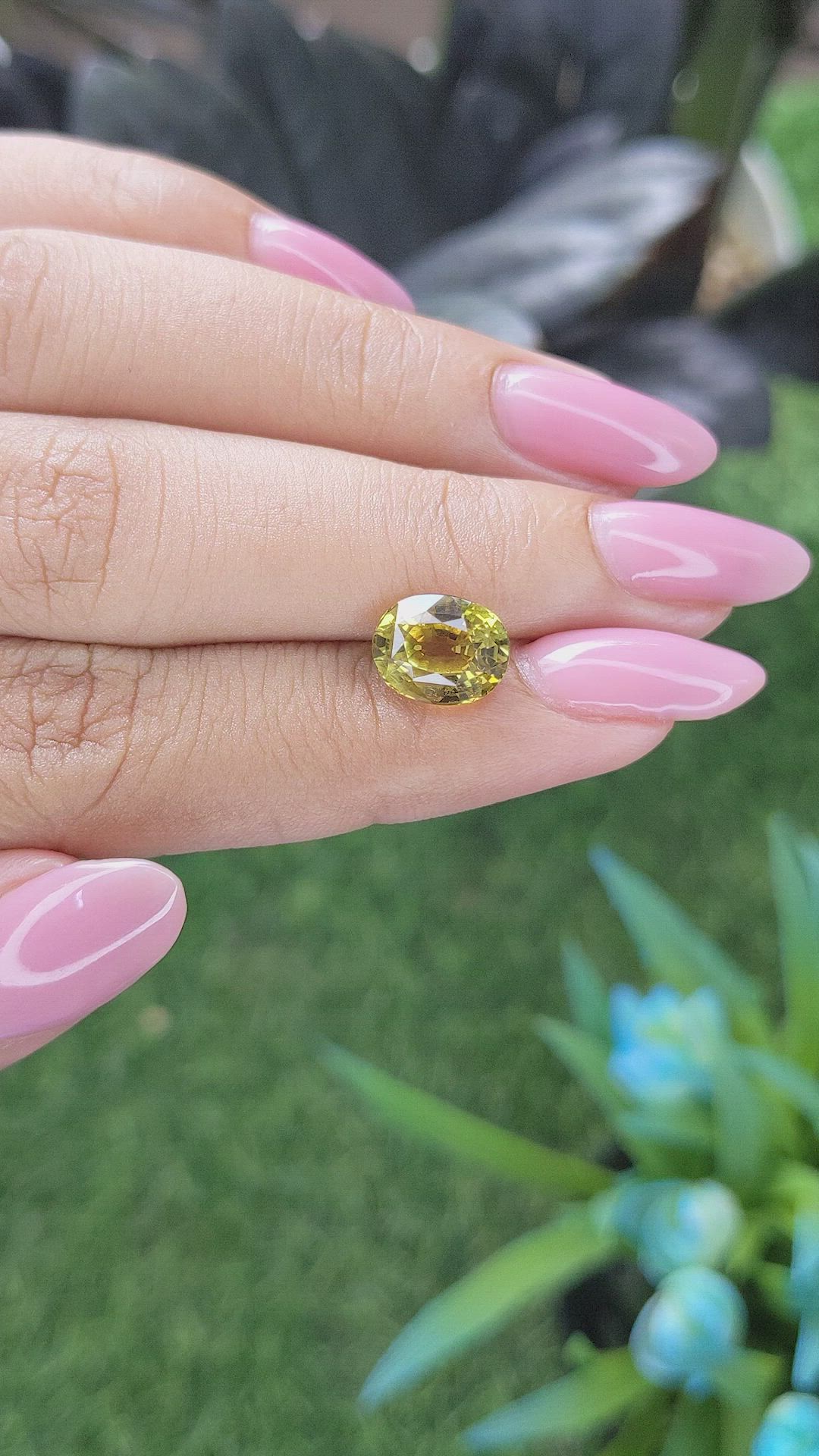 3.27 Ct. Greenish Yellow Chrysoberyl from Tanzania Size Video