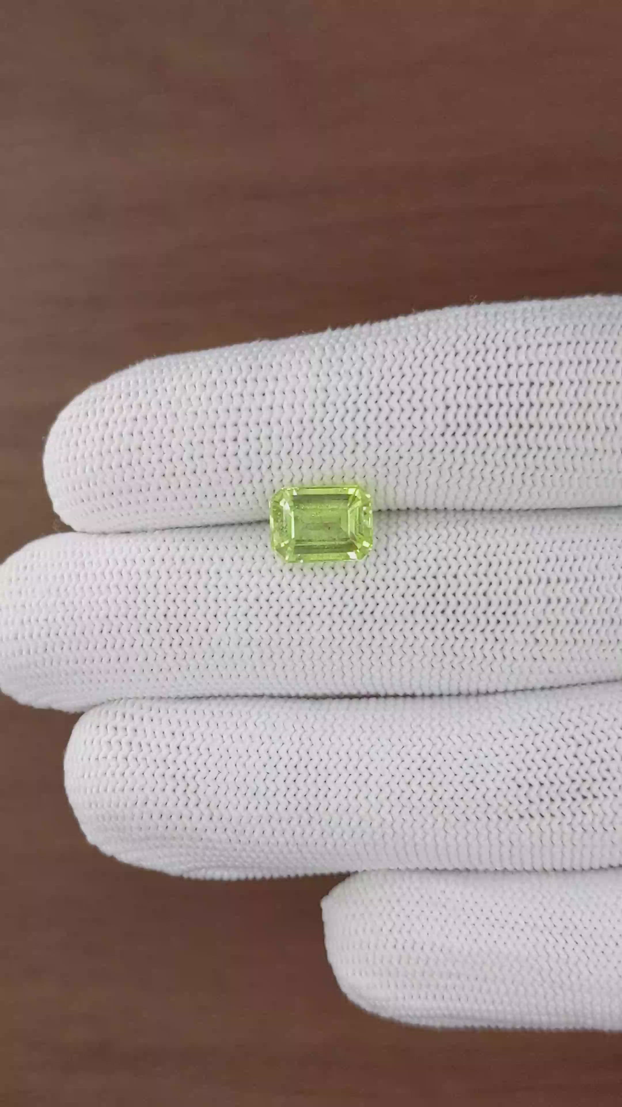 3.32 Ct. Yellowish Green Chrysoberyl from Tanzania Size Video
