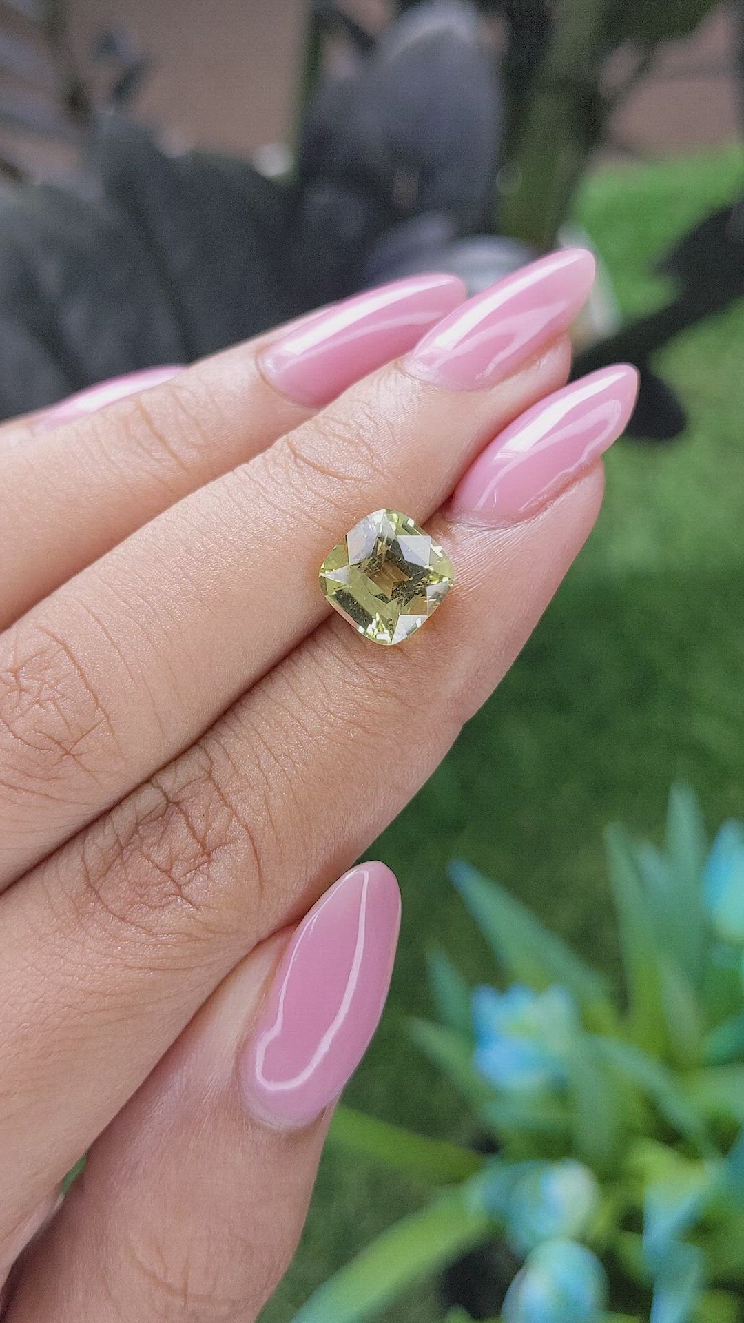 3.58 Ct. Yellowish Green Chrysoberyl from Tanzania Size Video