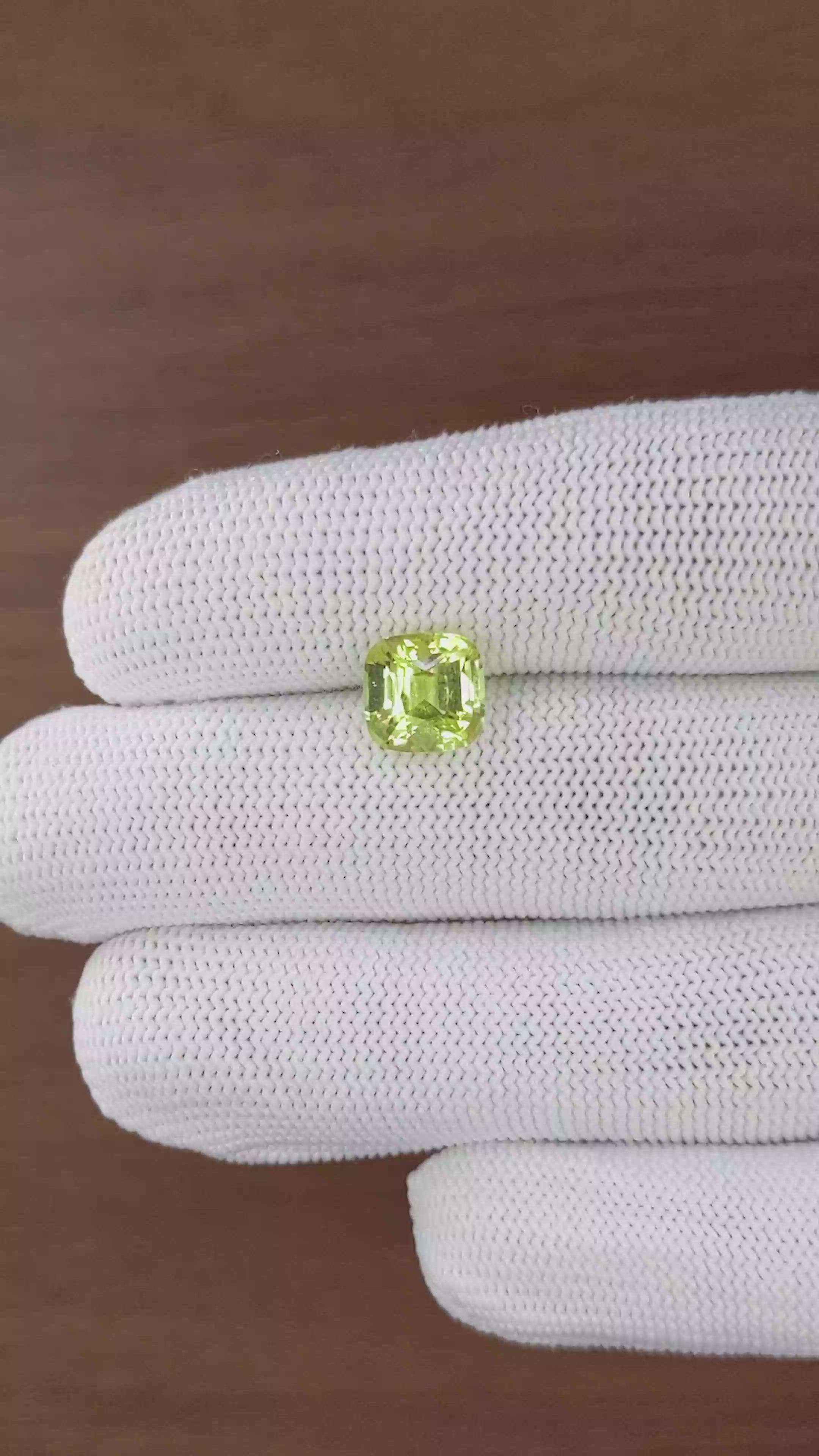 3.58 Ct. Yellowish Green Chrysoberyl from Tanzania Size Video