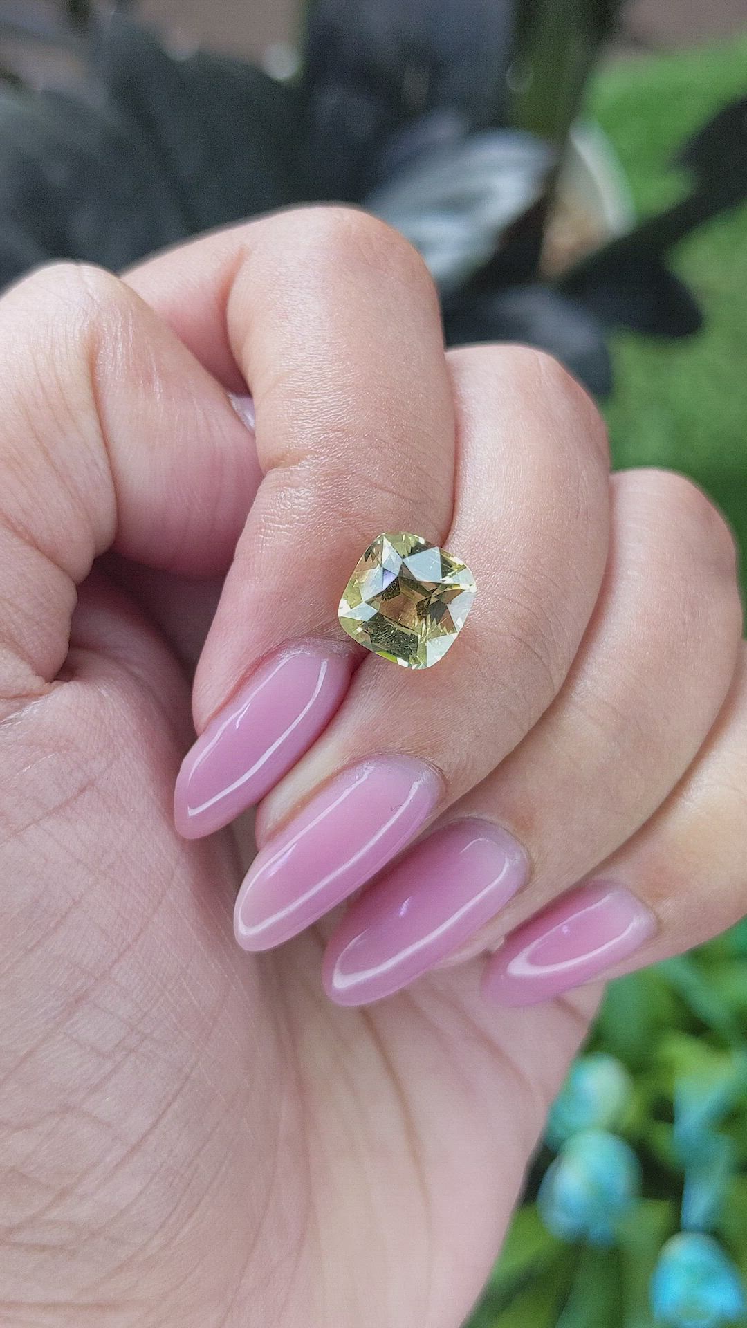 3.58 Ct. Yellowish Green Chrysoberyl from Tanzania Size Video