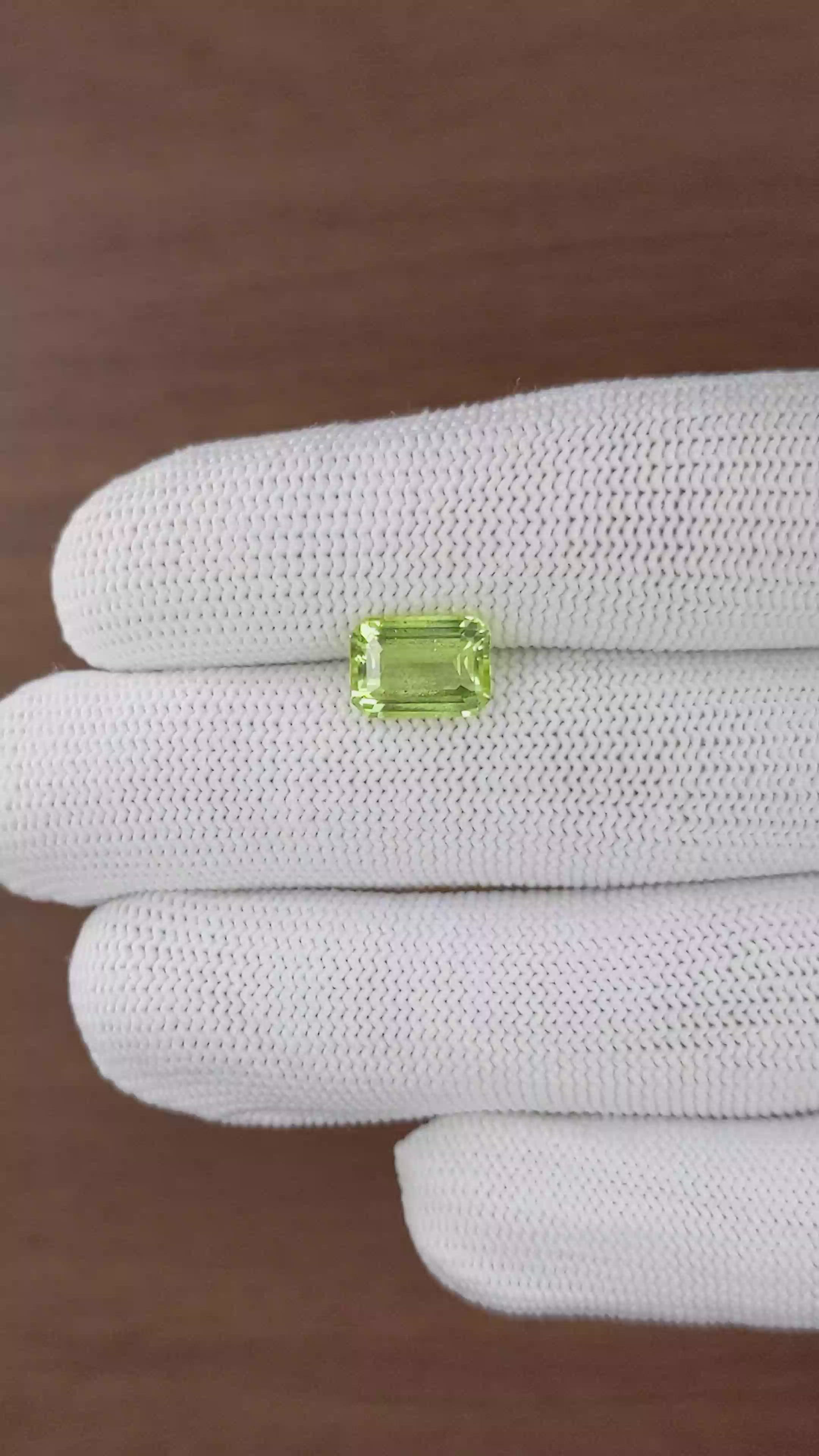 3.65 Ct. Yellowish Green Chrysoberyl from Tanzania Size Video