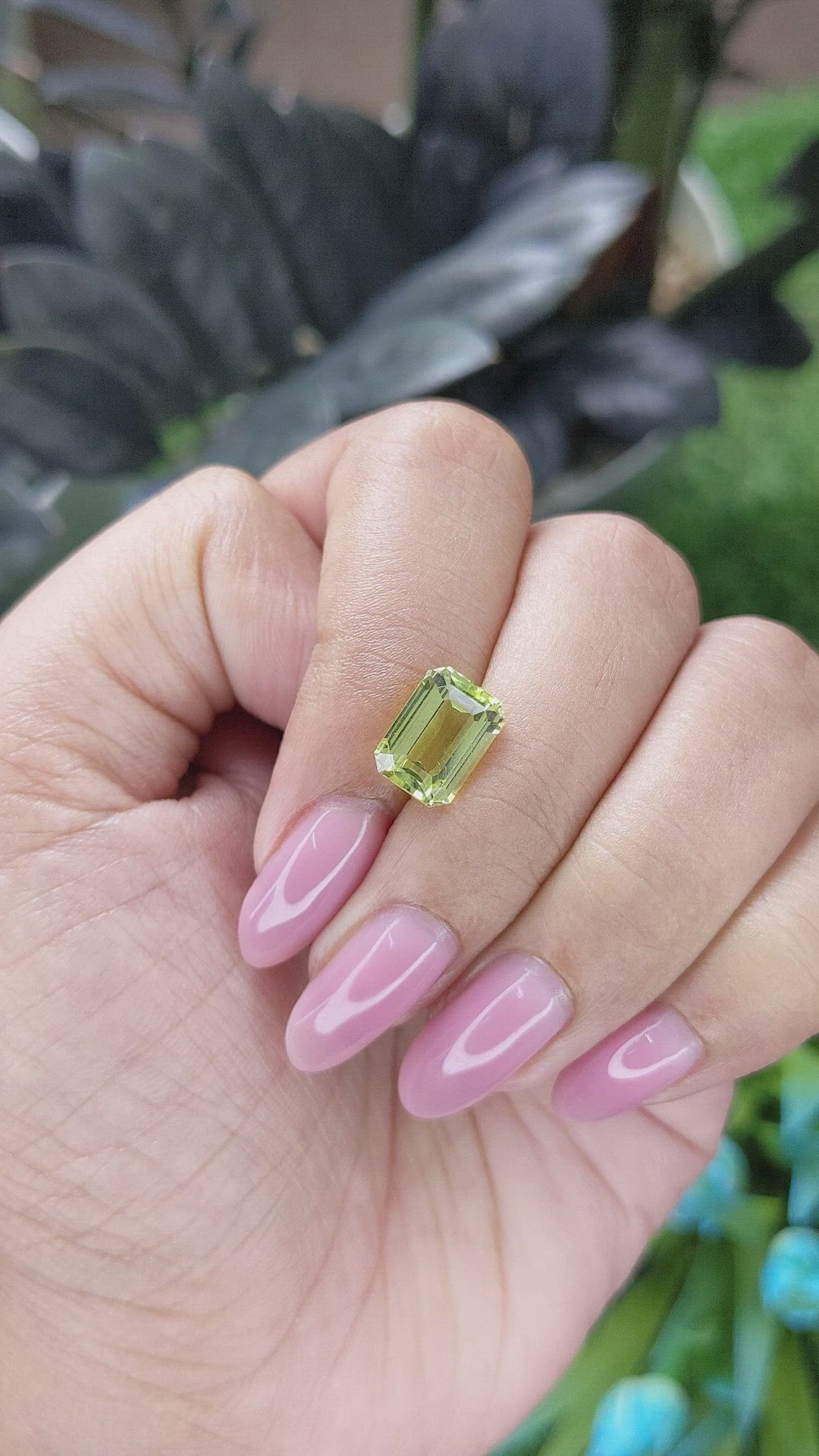 3.65 Ct. Yellowish Green Chrysoberyl from Tanzania Size Video