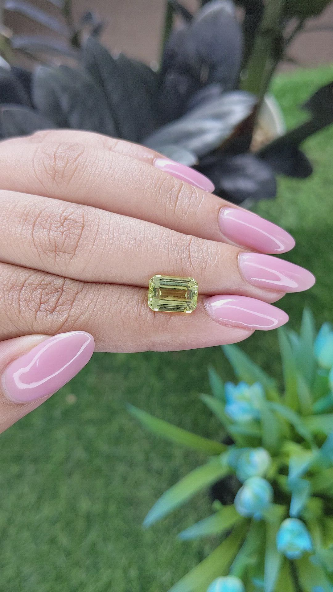 3.65 Ct. Yellowish Green Chrysoberyl from Tanzania Size Video