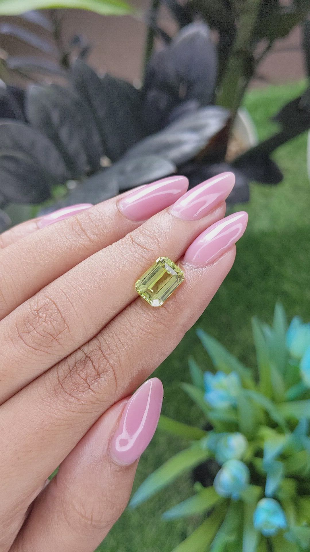 3.65 Ct. Yellowish Green Chrysoberyl from Tanzania Size Video
