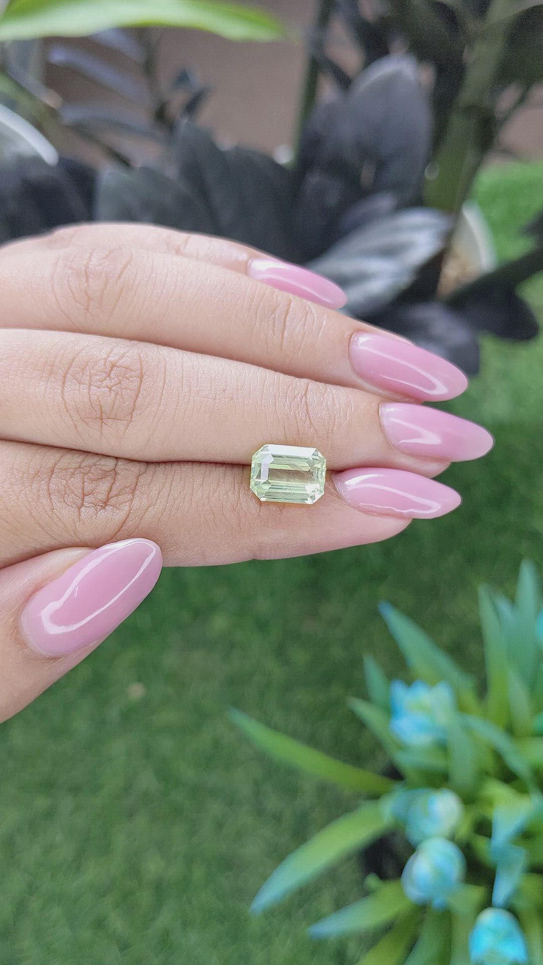 3.69 Ct. Yellowish Green Chrysoberyl from Tanzania Size Video
