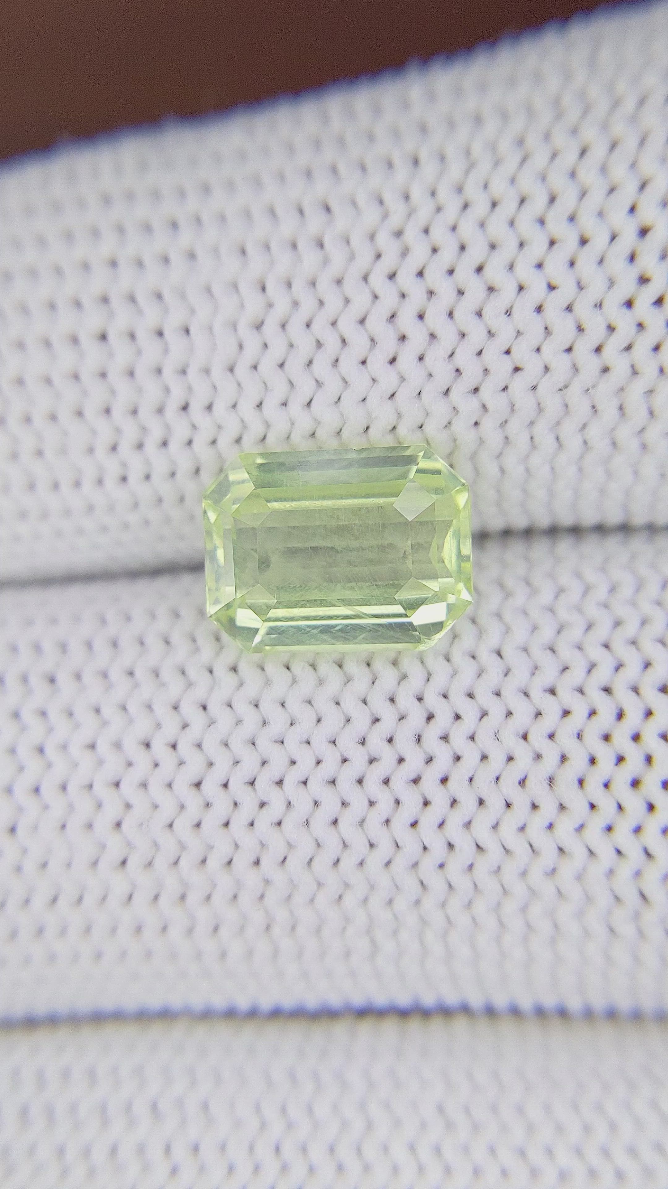 3.69 Ct. Yellowish Green Chrysoberyl from Tanzania Size Video