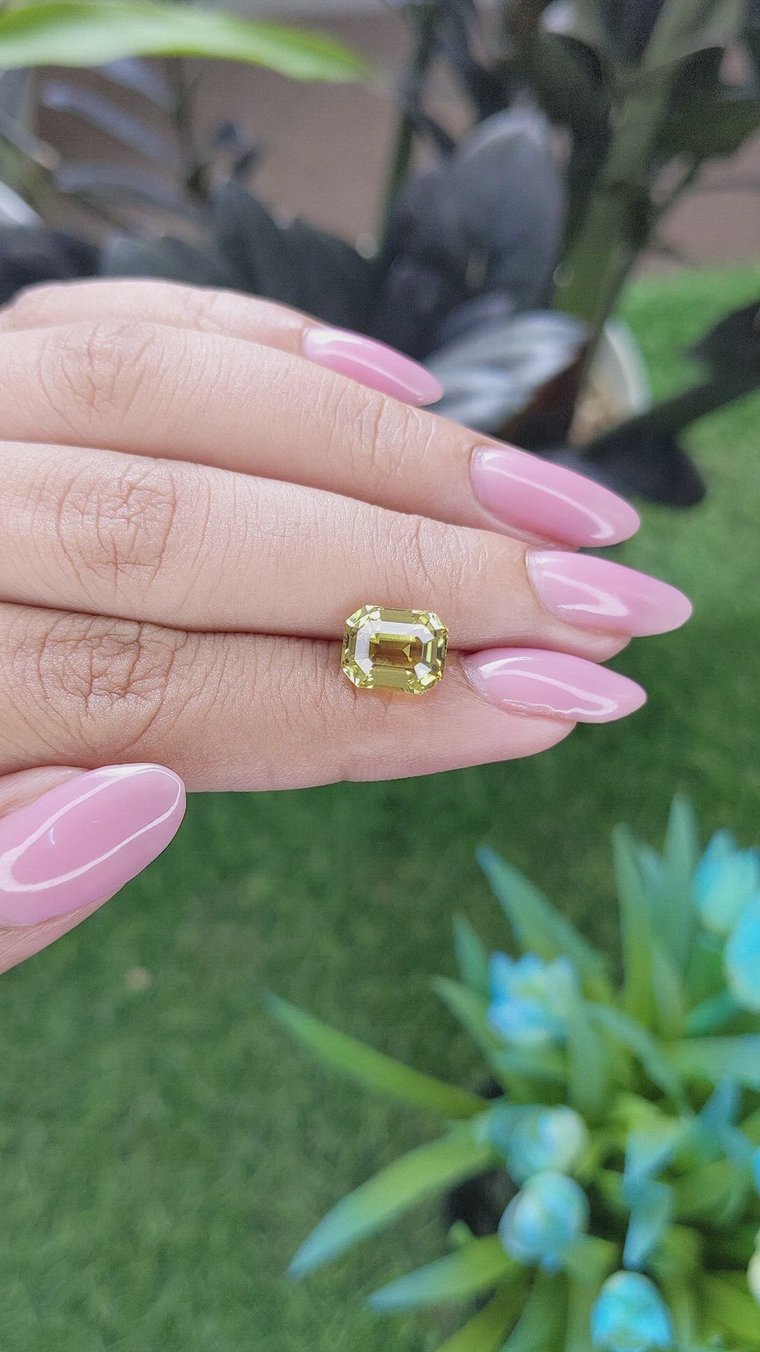 3.91 Ct. Greenish Yellow Chrysoberyl from Tanzania Size Video