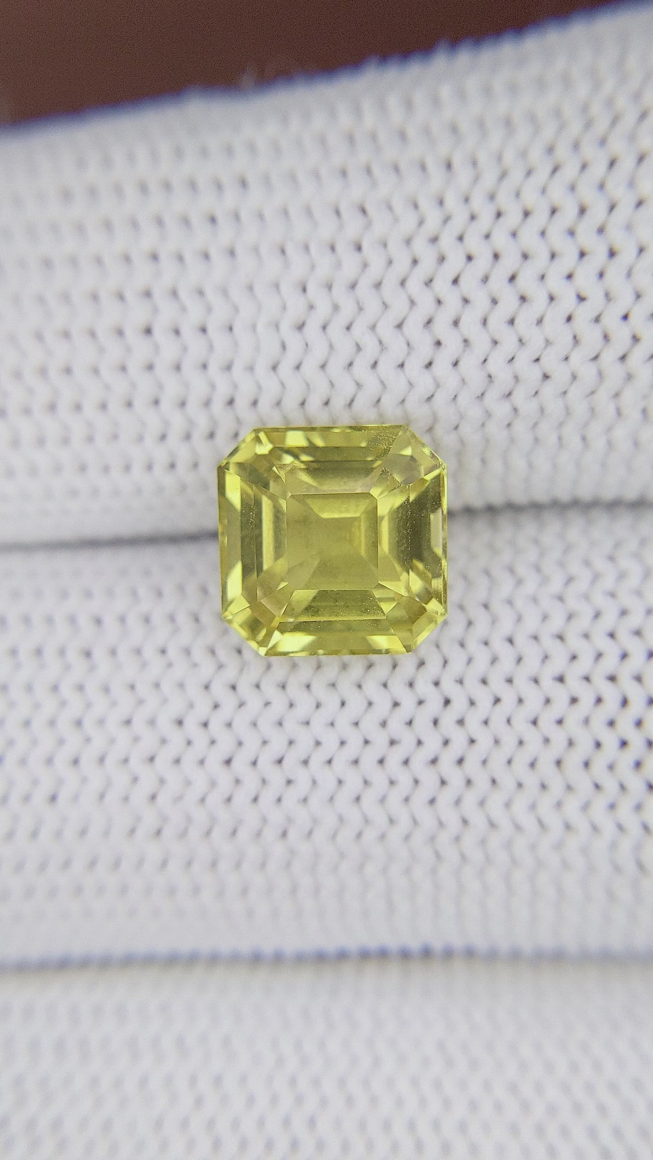 4.04 Ct. Greenish Yellow Chrysoberyl from Tanzania Size Video