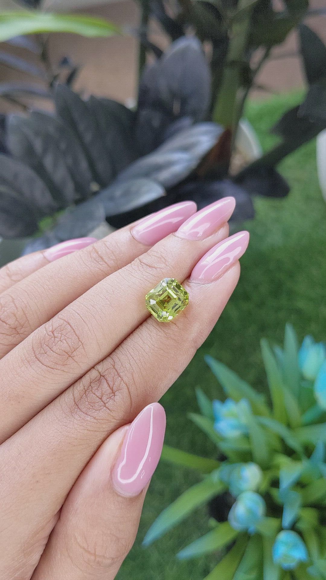 5.05 Ct. Yellowish Green Chrysoberyl from Tanzania Size Video