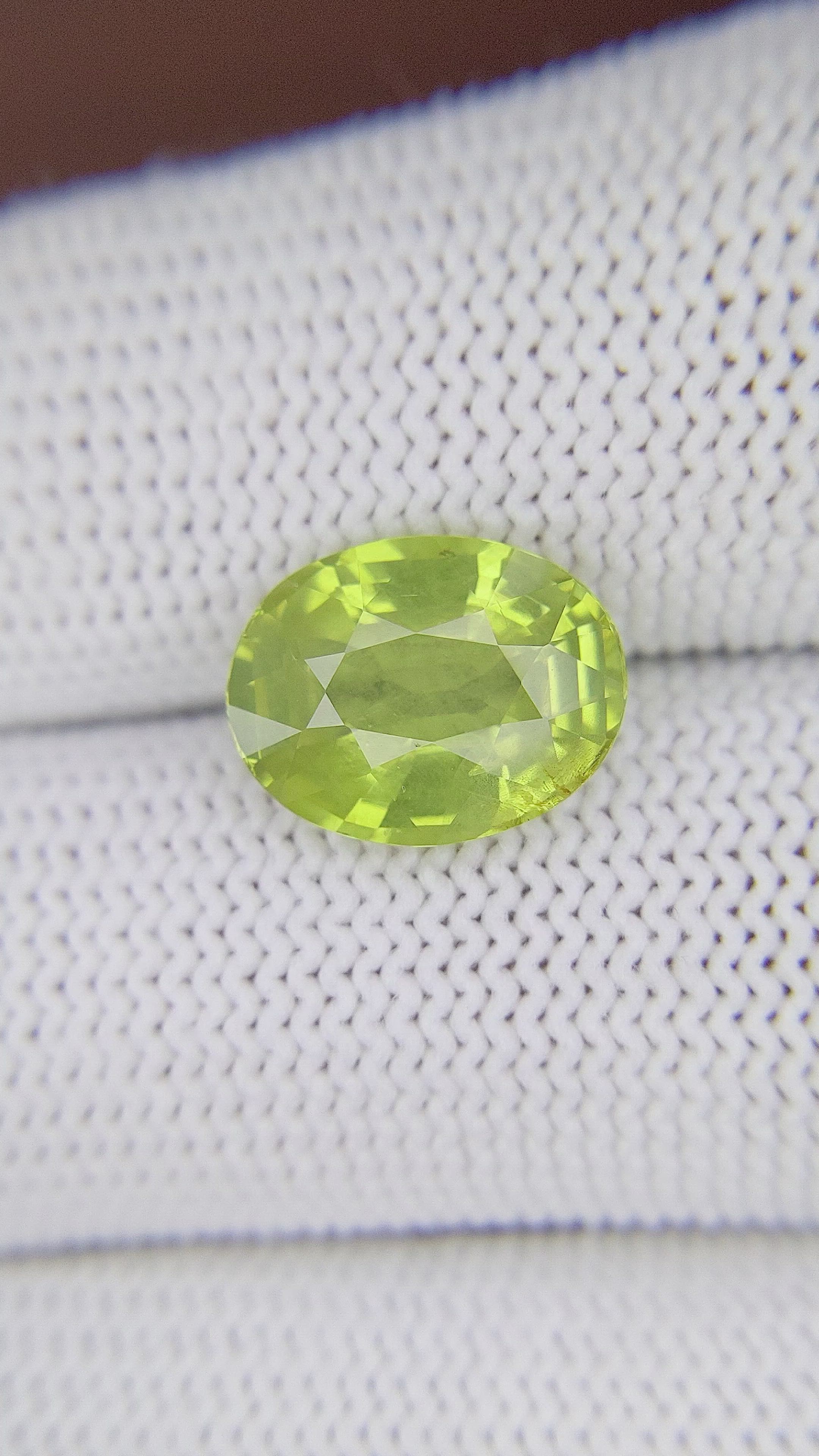 5.08 Ct. Yellowish Green Chrysoberyl from Tanzania Size Video
