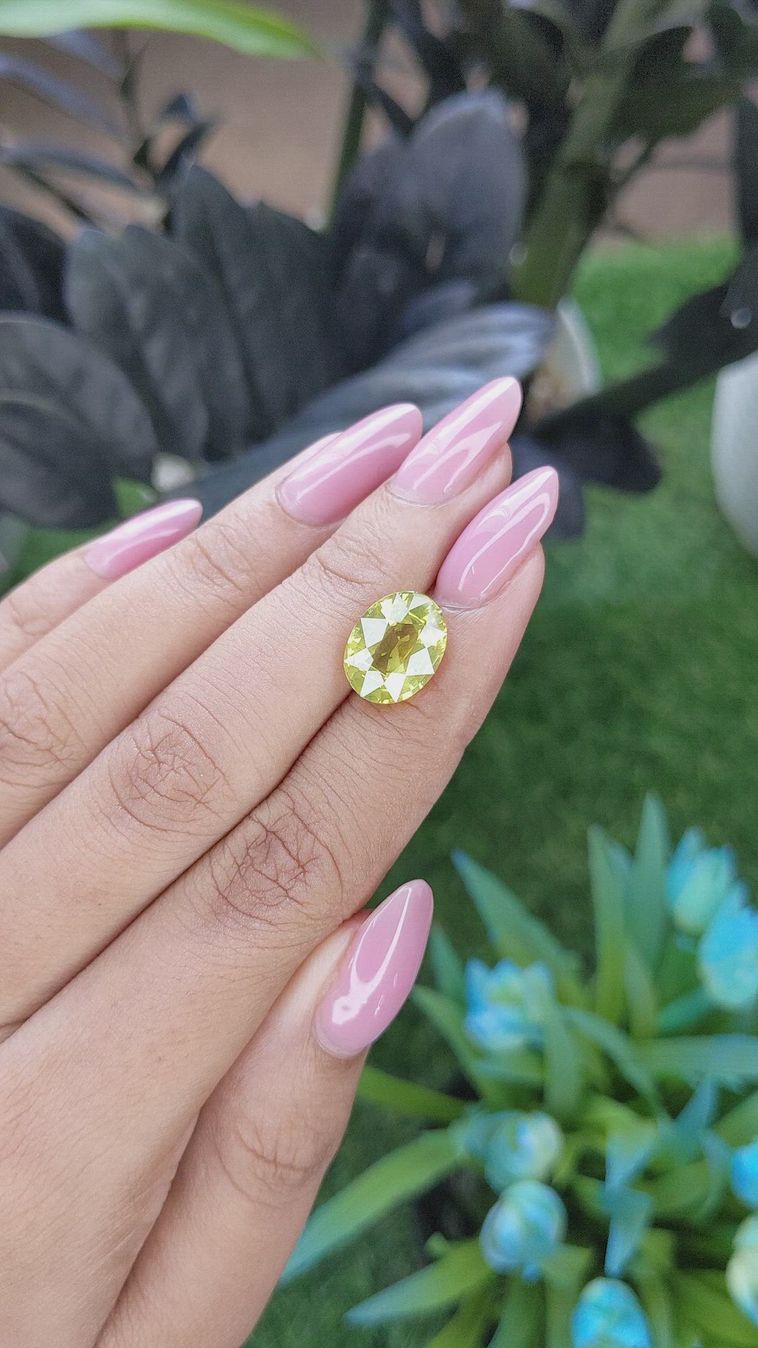 5.08 Ct. Yellowish Green Chrysoberyl from Tanzania Size Video