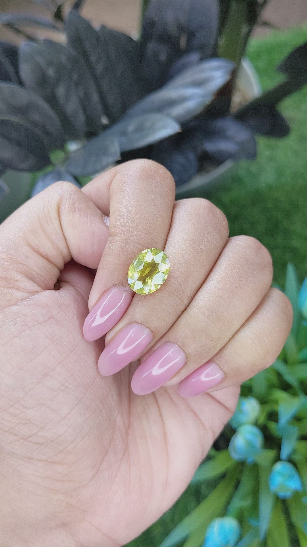 5.08 Ct. Yellowish Green Chrysoberyl from Tanzania Size Video