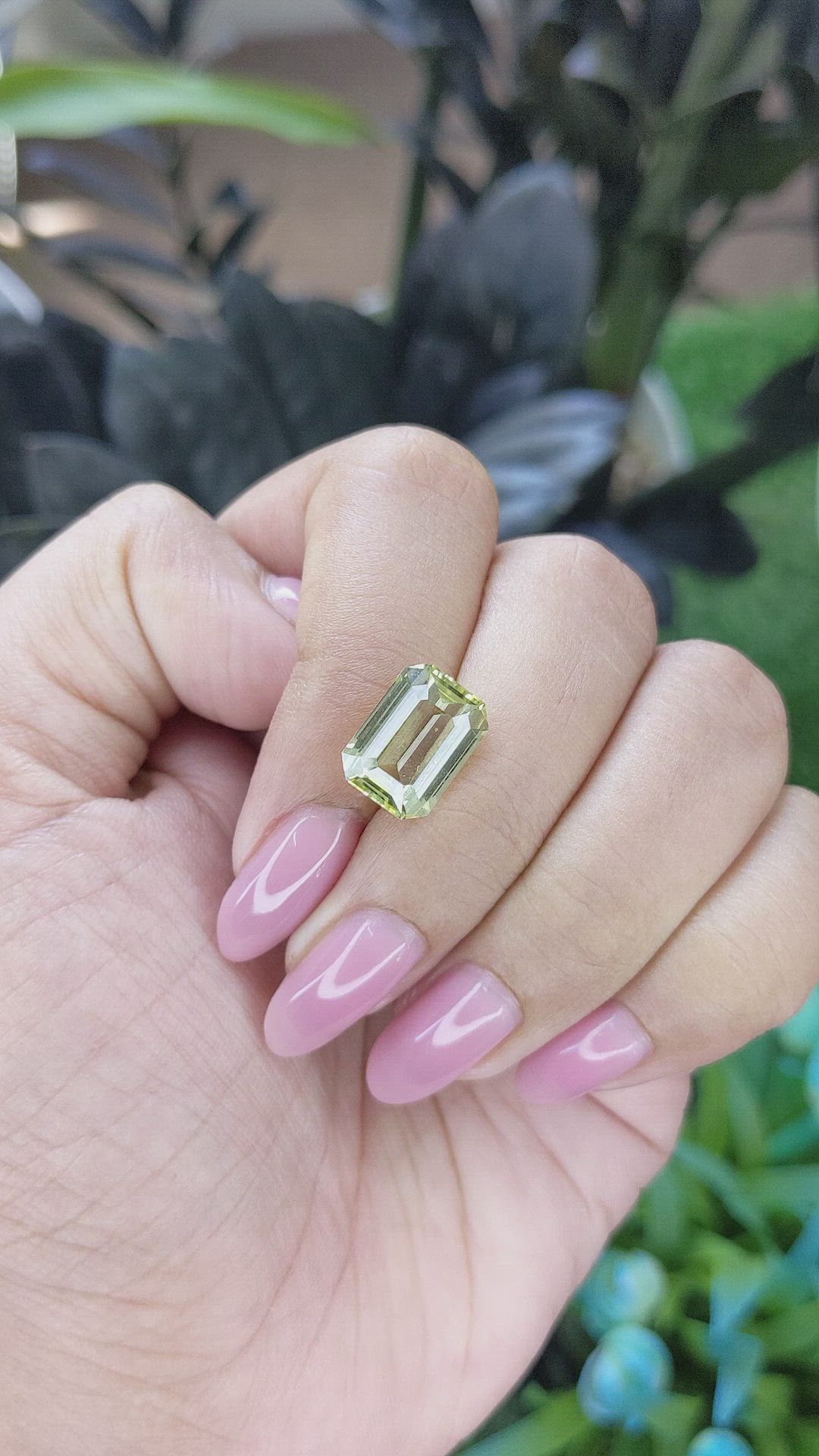 5.43 Ct. Yellowish Green Chrysoberyl from Tanzania Size Video