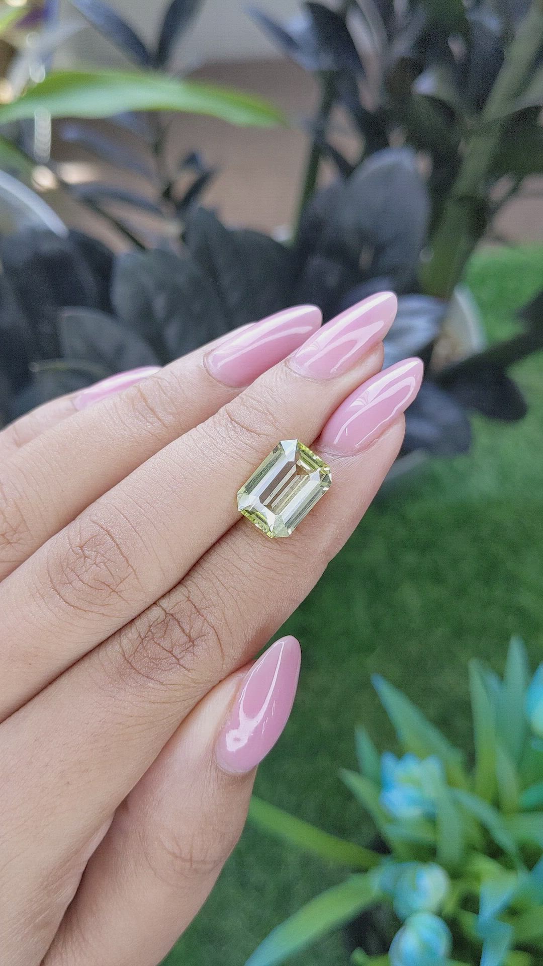 5.43 Ct. Yellowish Green Chrysoberyl from Tanzania Size Video