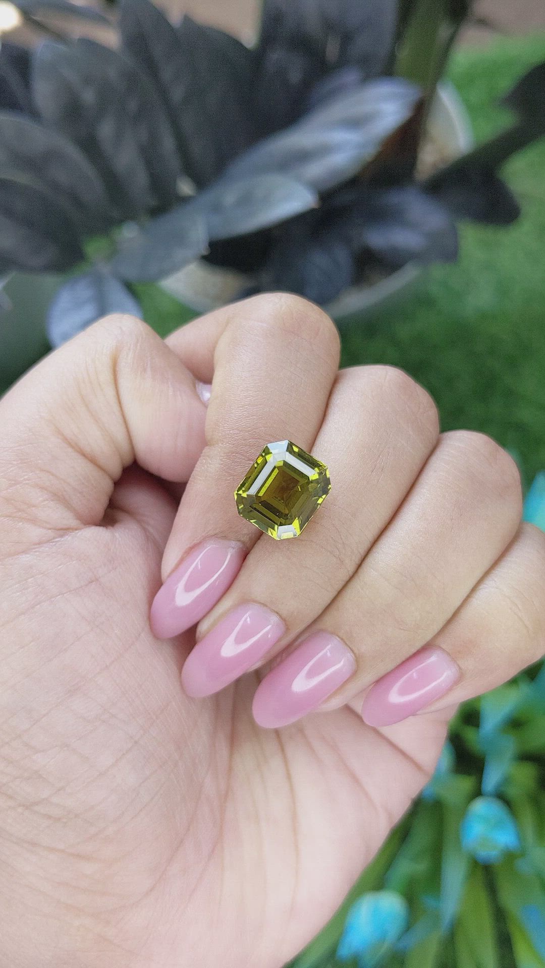 7.69 Ct. Greenish Yellow Chrysoberyl from Tanzania Size Video