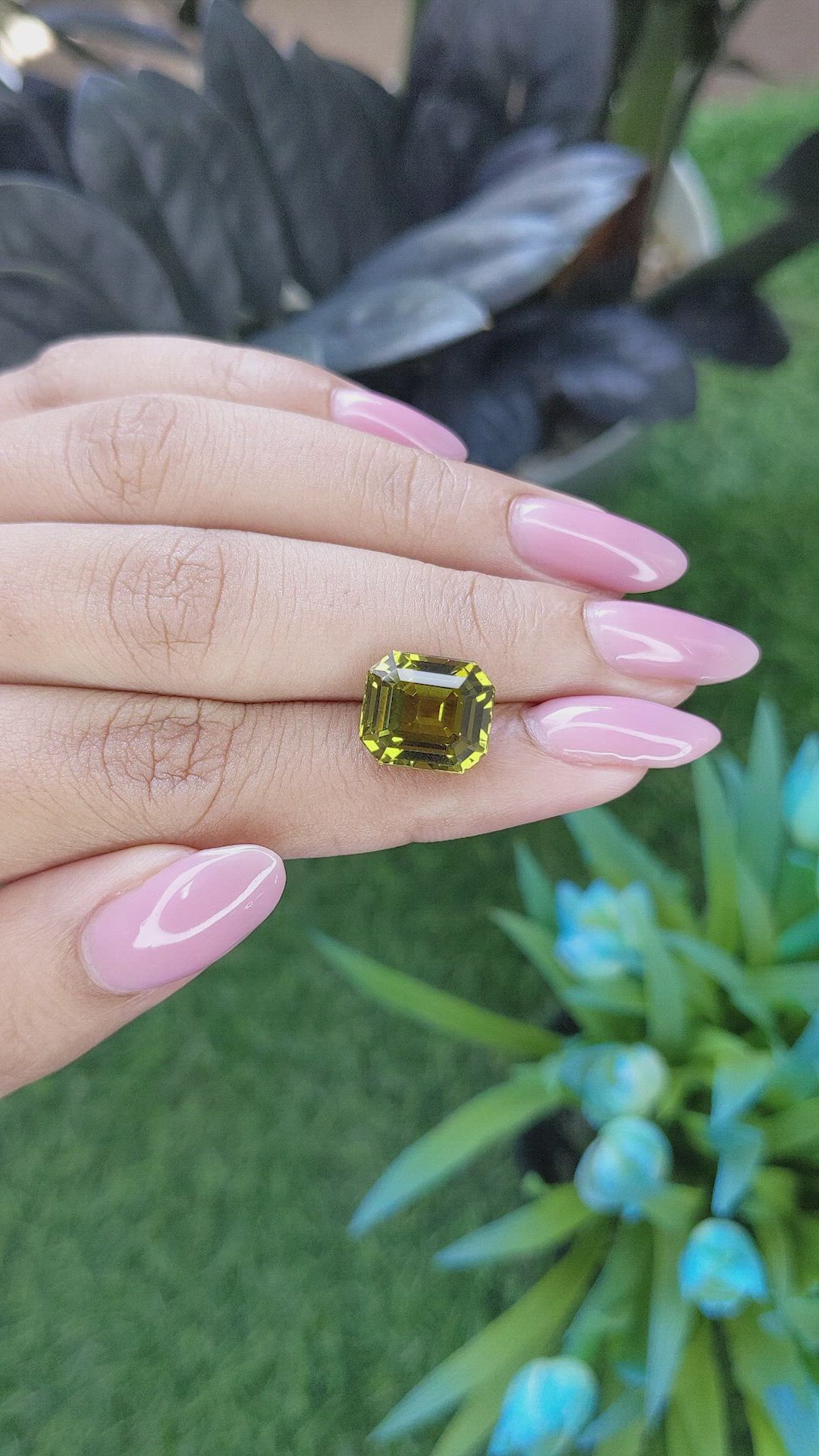 7.69 Ct. Greenish Yellow Chrysoberyl from Tanzania Size Video