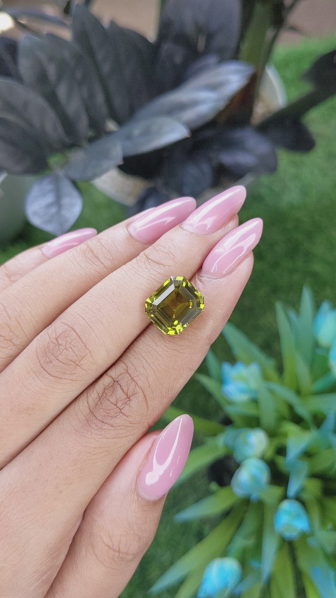 7.69 Ct. Greenish Yellow Chrysoberyl from Tanzania Size Video