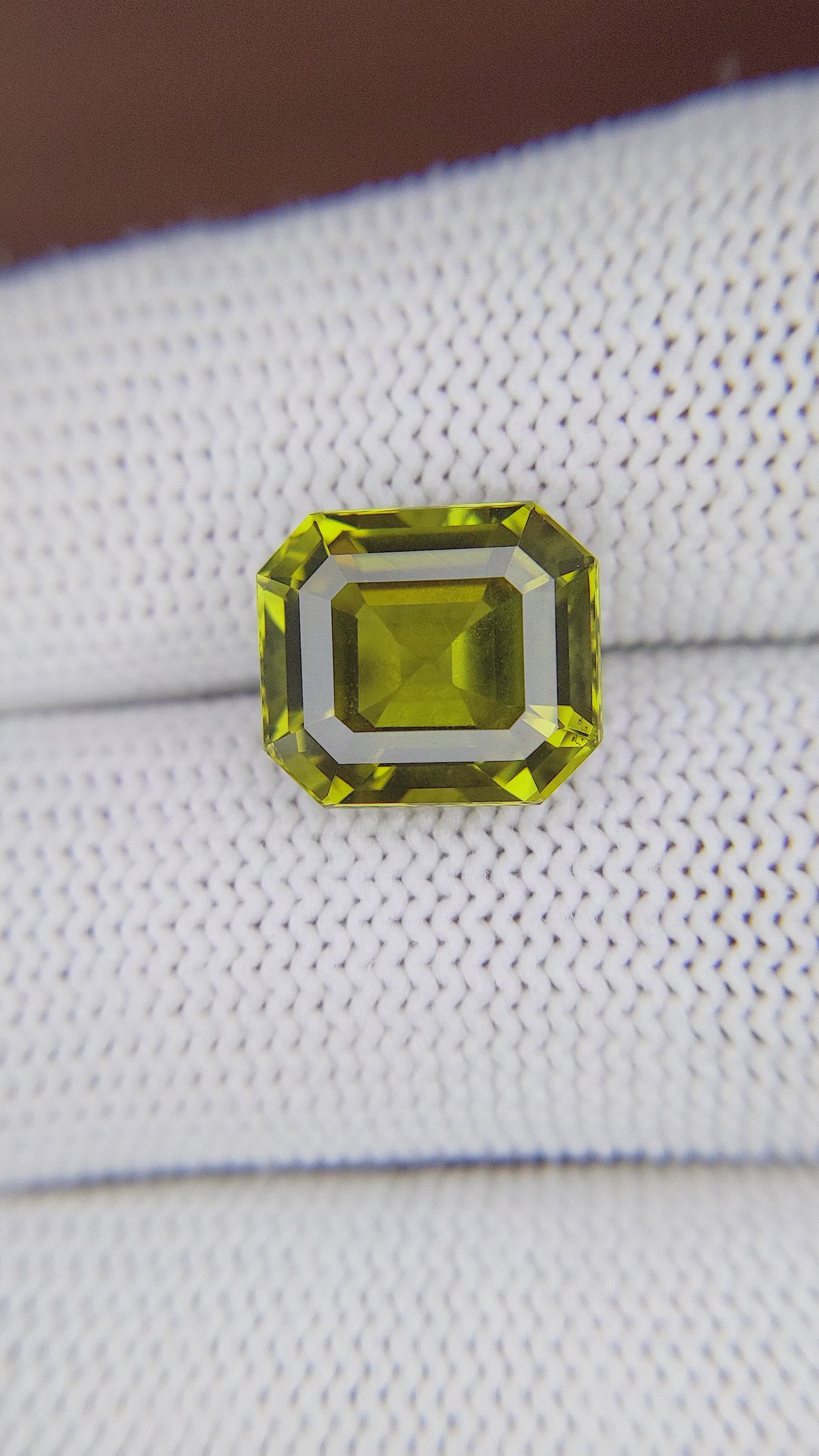 7.69 Ct. Greenish Yellow Chrysoberyl from Tanzania Size Video