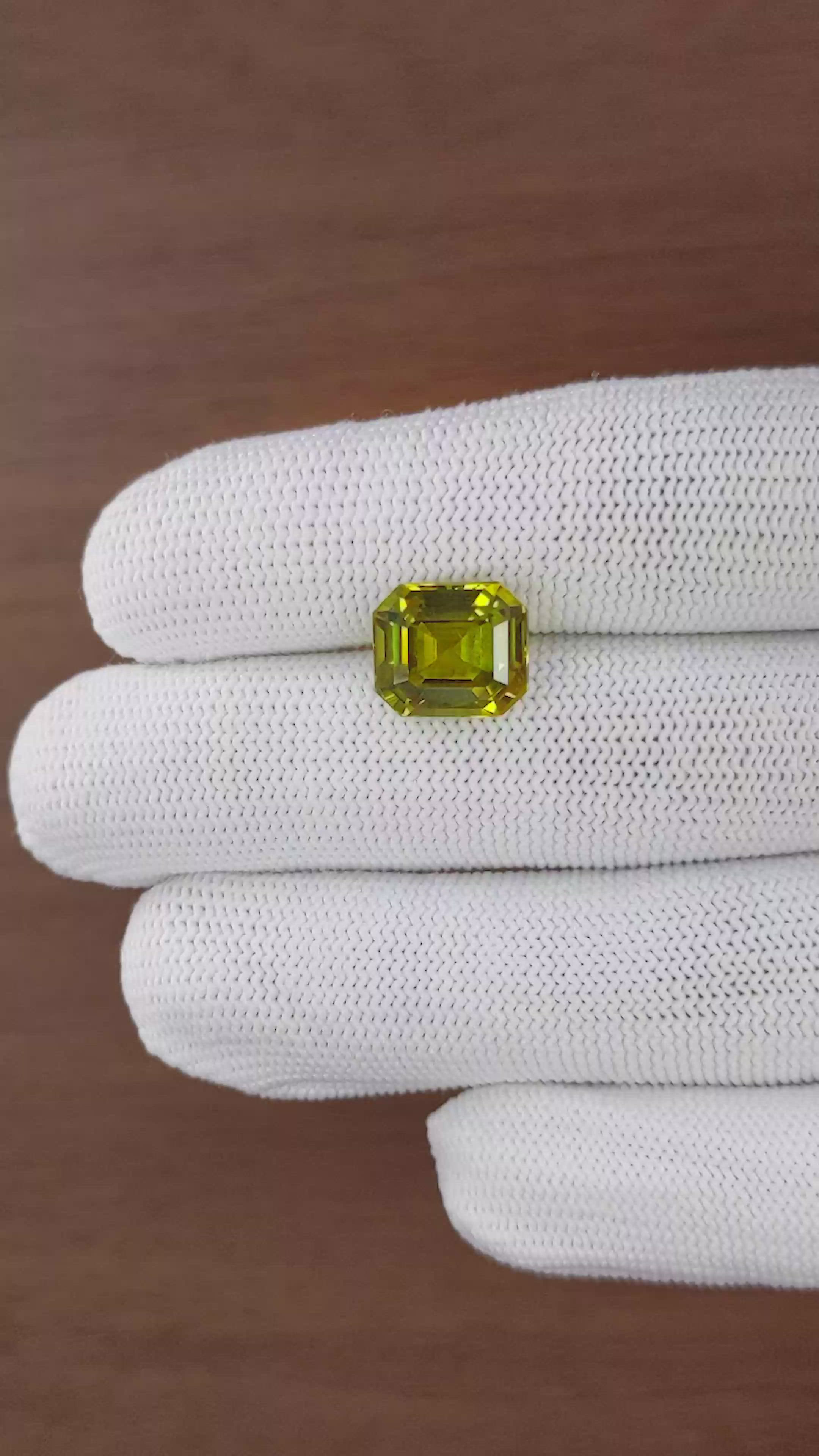 7.69 Ct. Greenish Yellow Chrysoberyl from Tanzania Size Video