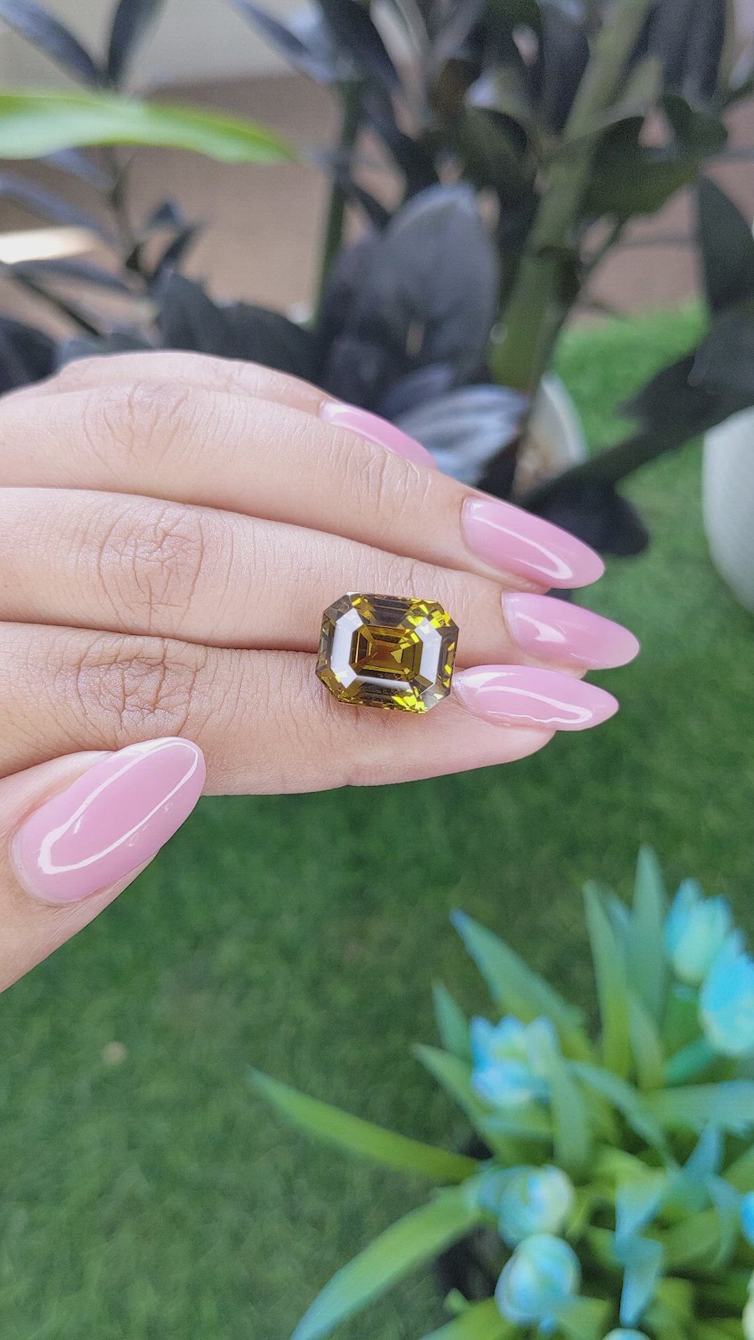 14.34 Ct. Greenish Yellow Chrysoberyl from Tanzania Size Video