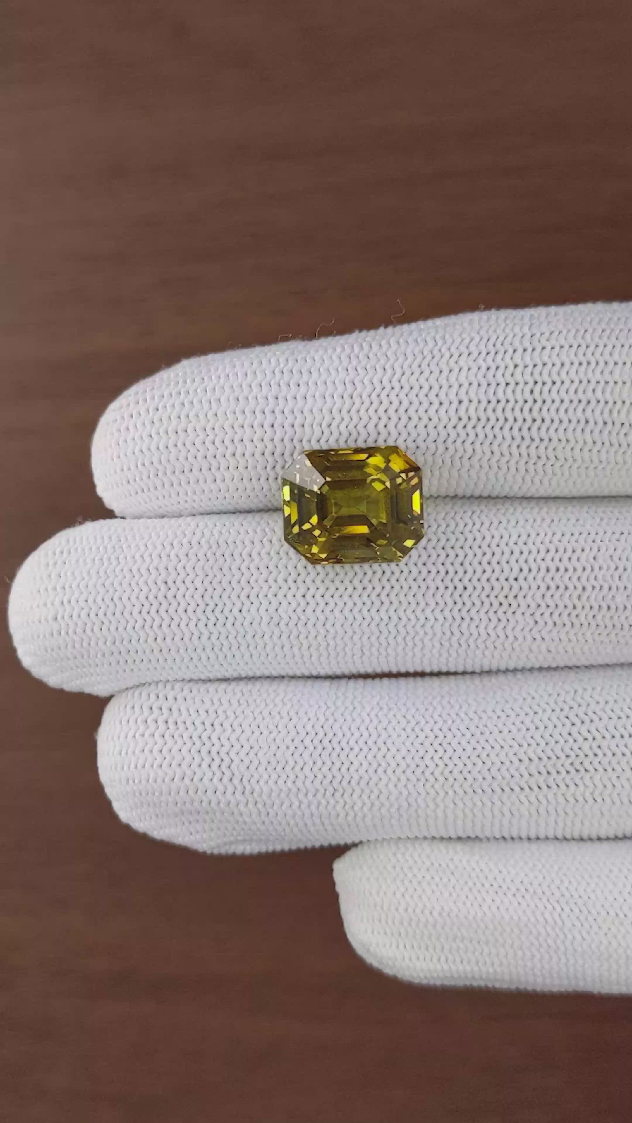 14.34 Ct. Greenish Yellow Chrysoberyl from Tanzania Size Video