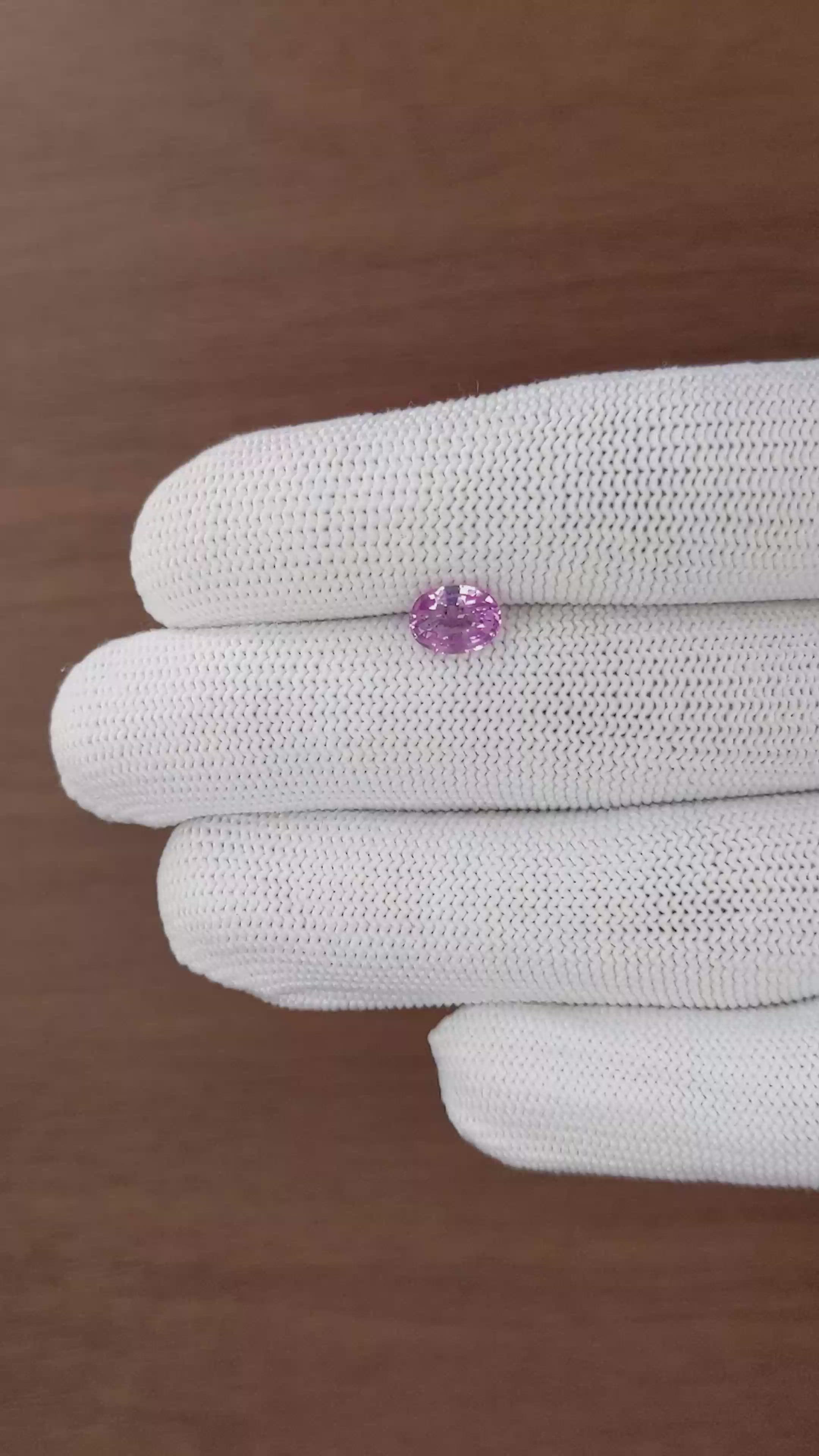 1.46 Ct. Purplish Pink Spinel from Madagascar Size Video