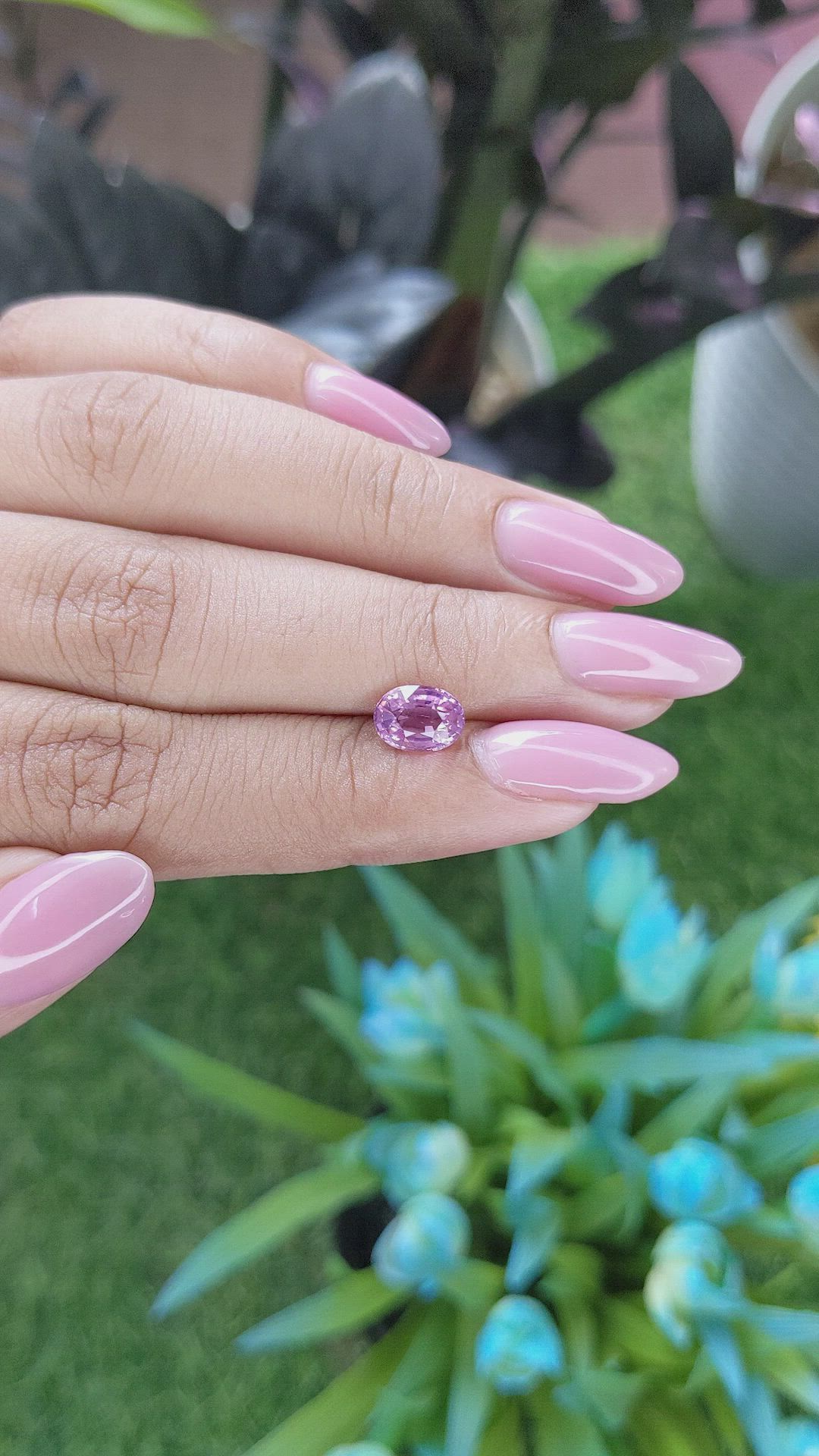 1.46 Ct. Purplish Pink Spinel from Madagascar Size Video