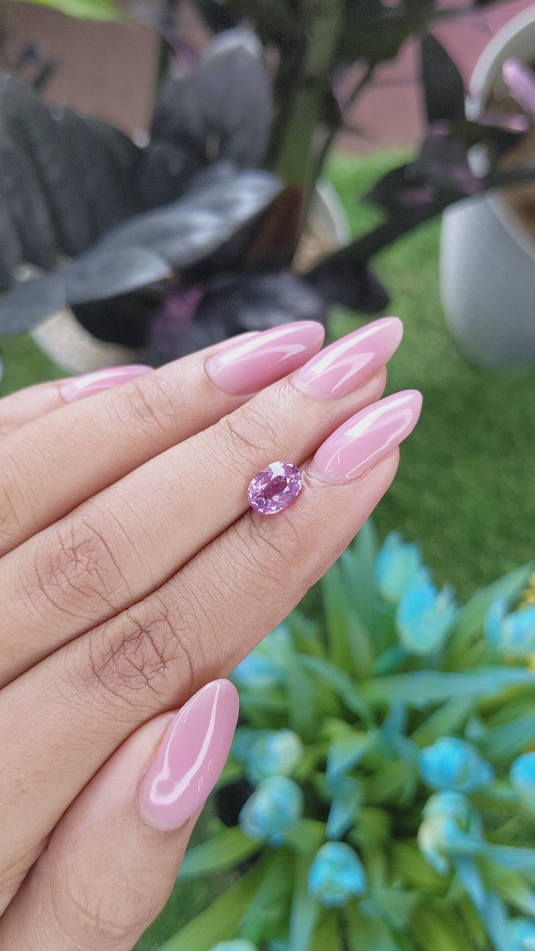 1.46 Ct. Purplish Pink Spinel from Madagascar Size Video