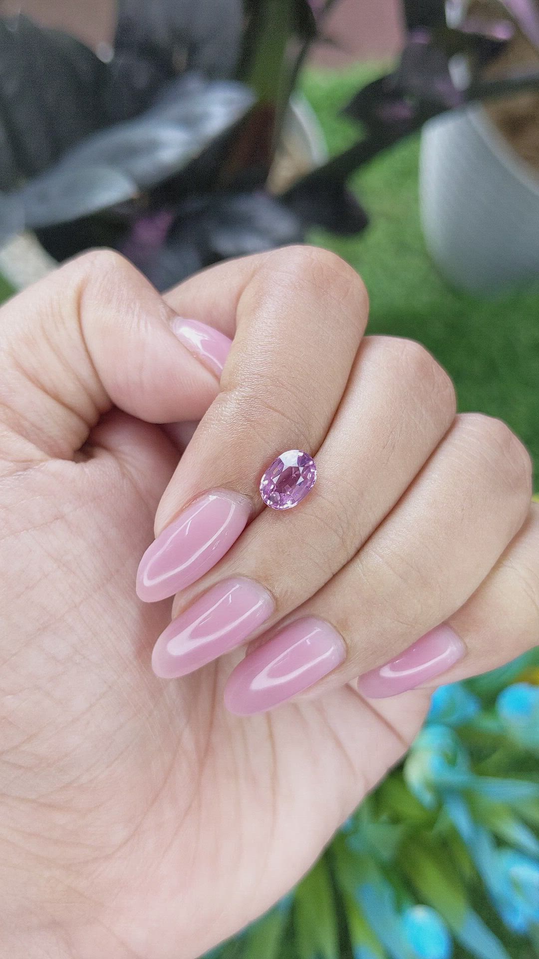 1.46 Ct. Purplish Pink Spinel from Madagascar Size Video