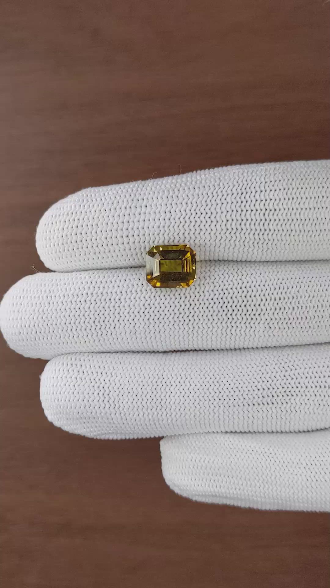 3.93 Ct. Yellowish Brown Tourmaline from Tanzania Size Video