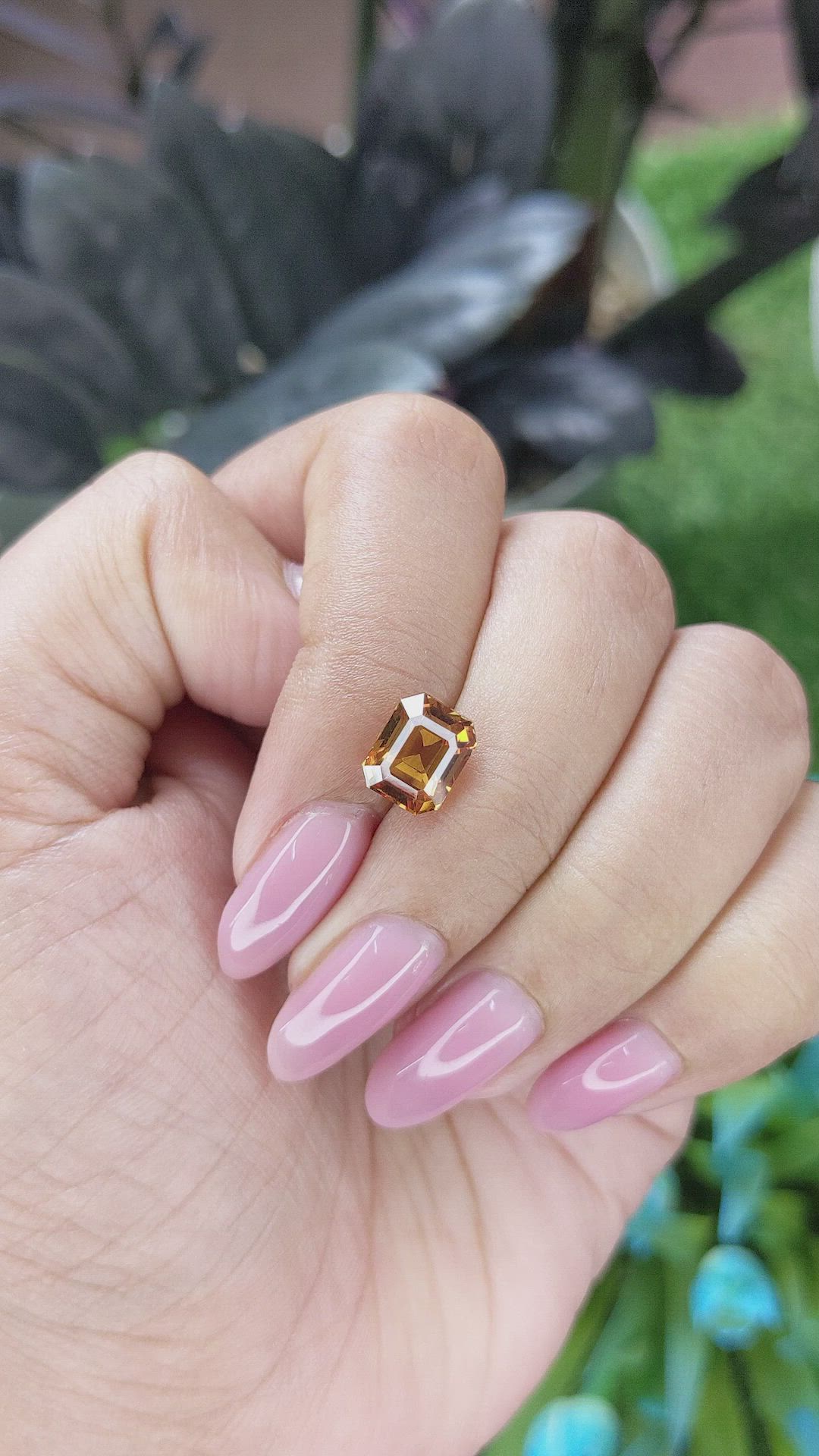 3.19 Ct. Orangish Brown Malaya Garnet from Tanzania Size Video