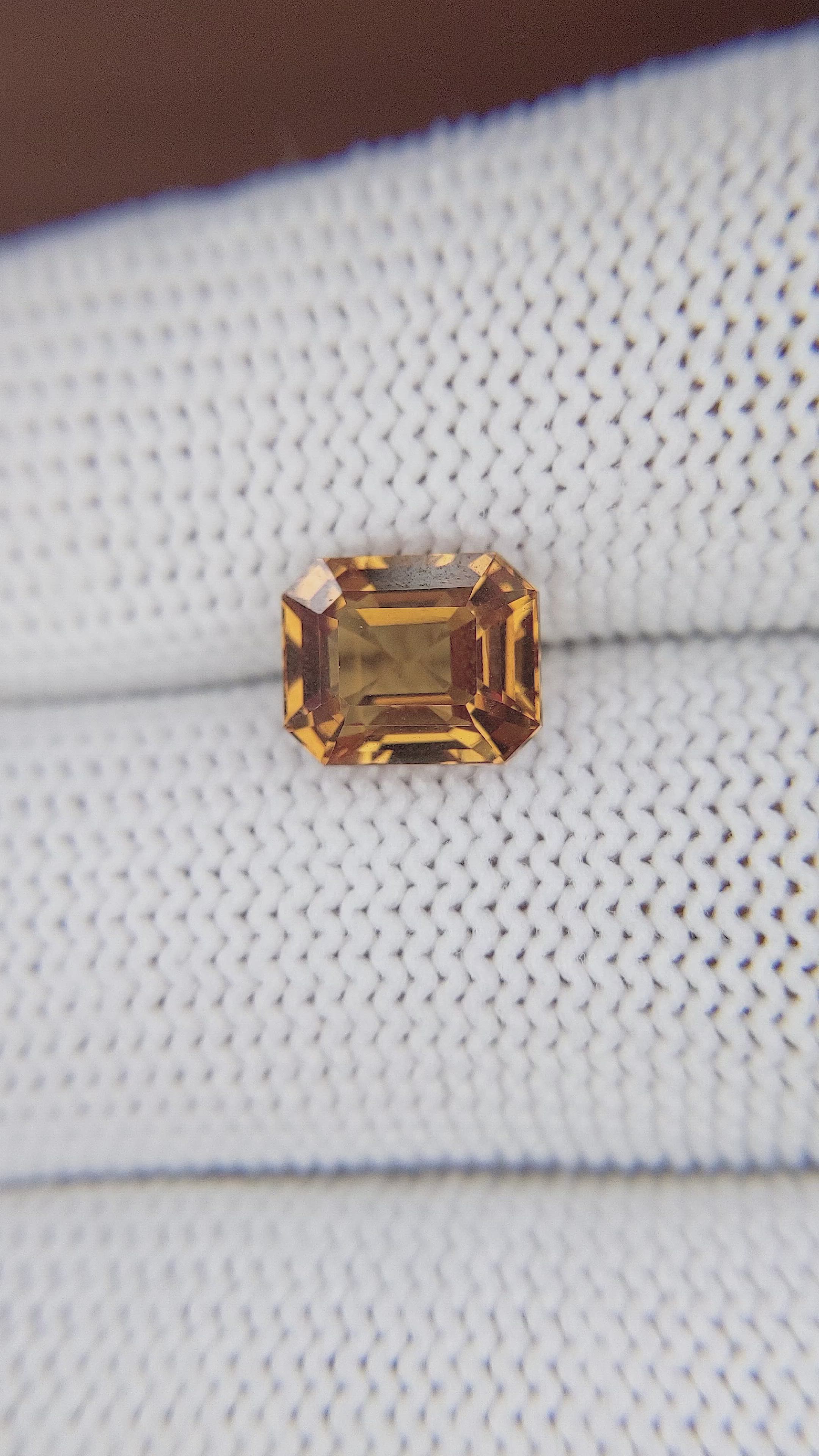3.19 Ct. Orangish Brown Malaya Garnet from Tanzania Size Video