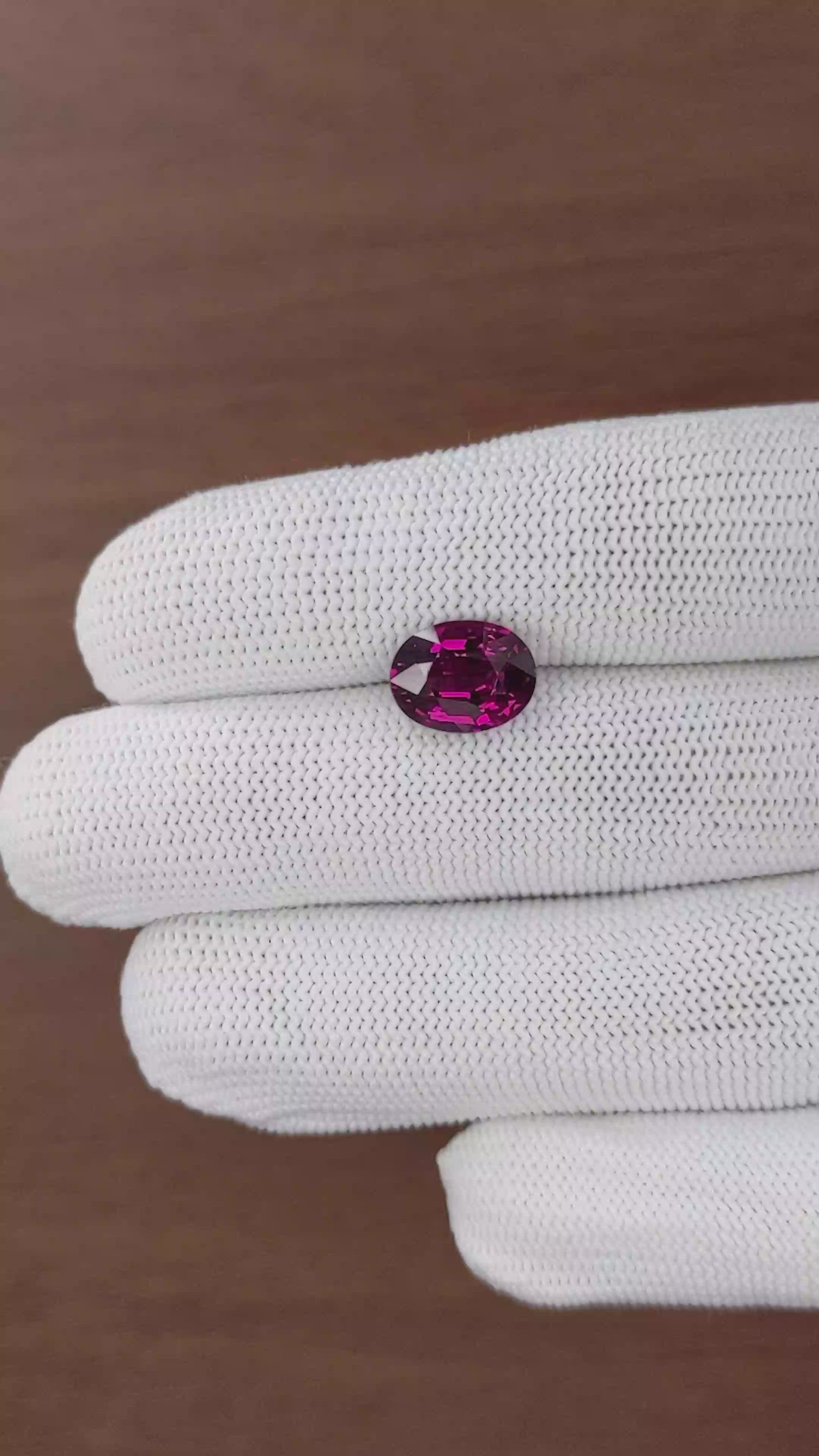 5.15 Ct. Purplish Pink Garnet from Tanzania Size Video