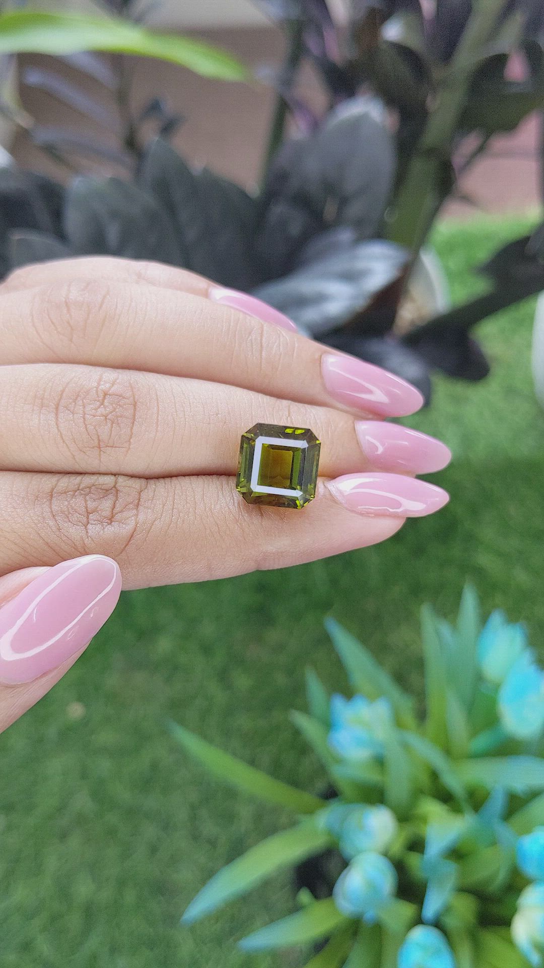 8.92 Ct. Yellowish Green Tourmaline from Tanzania Size Video