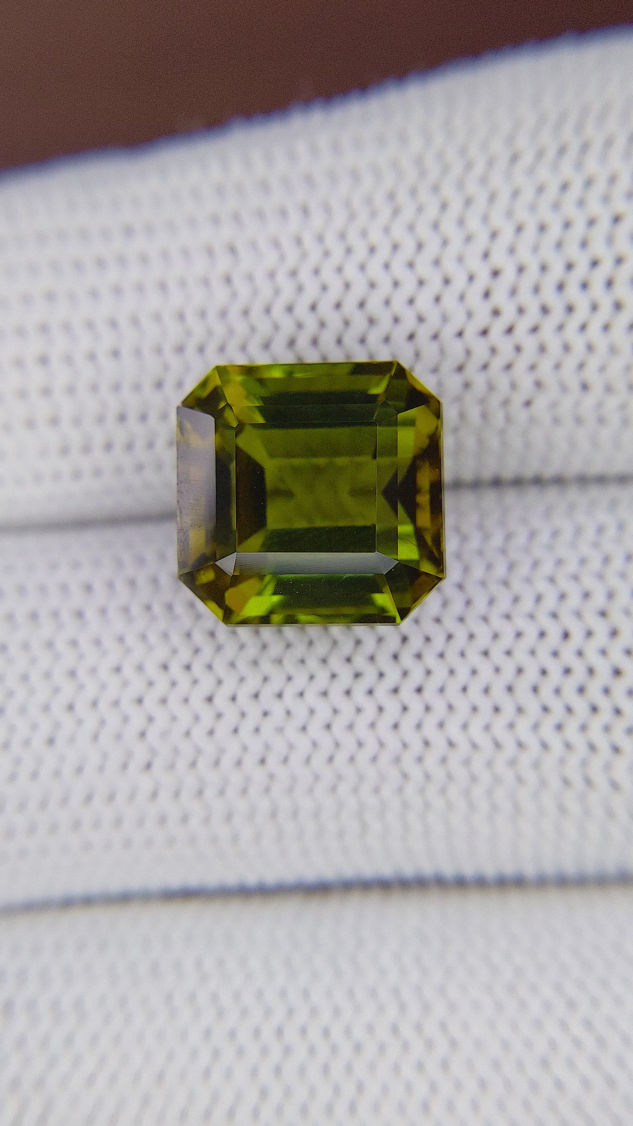 8.92 Ct. Yellowish Green Tourmaline from Tanzania Size Video