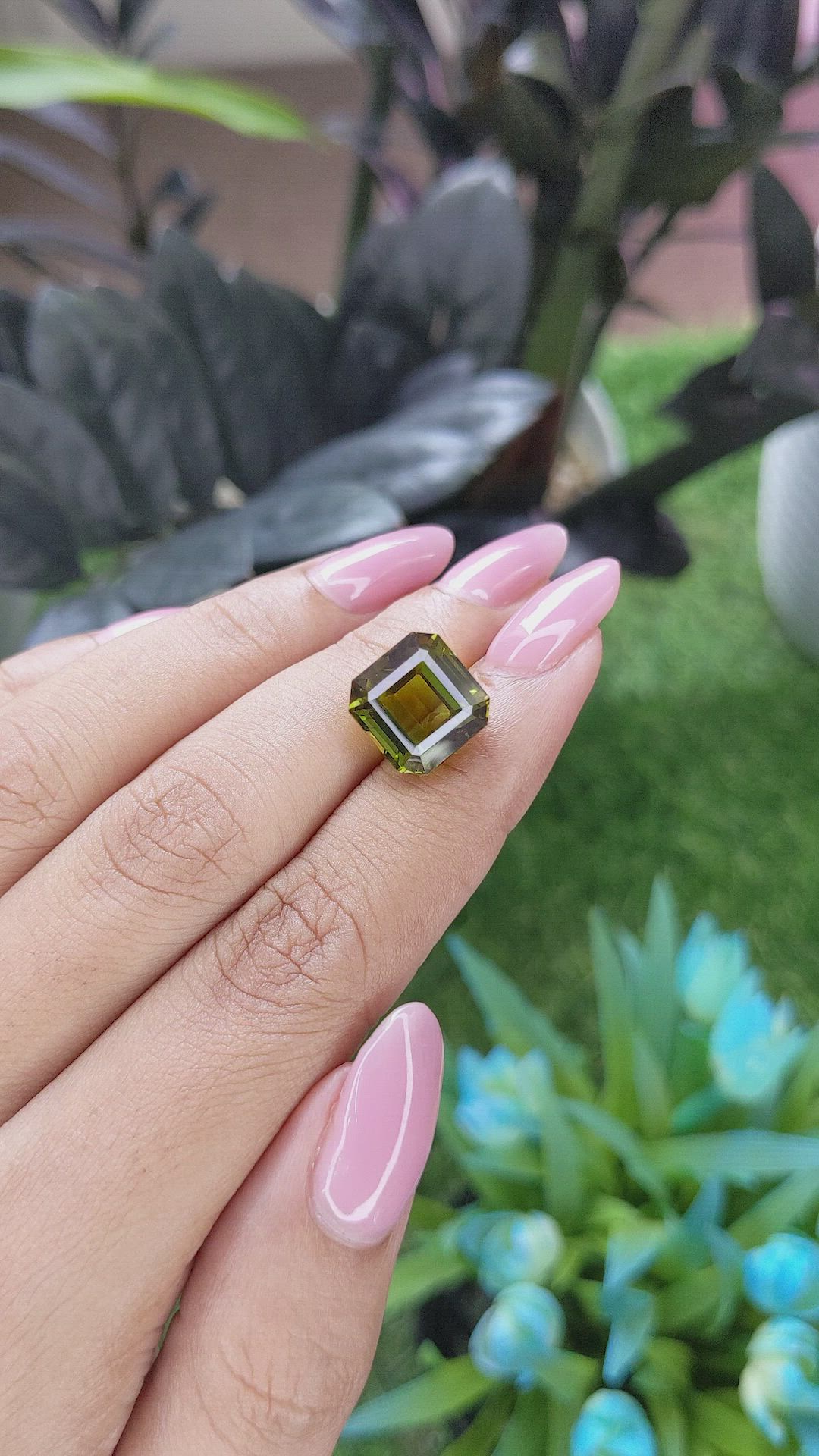8.92 Ct. Yellowish Green Tourmaline from Tanzania Size Video