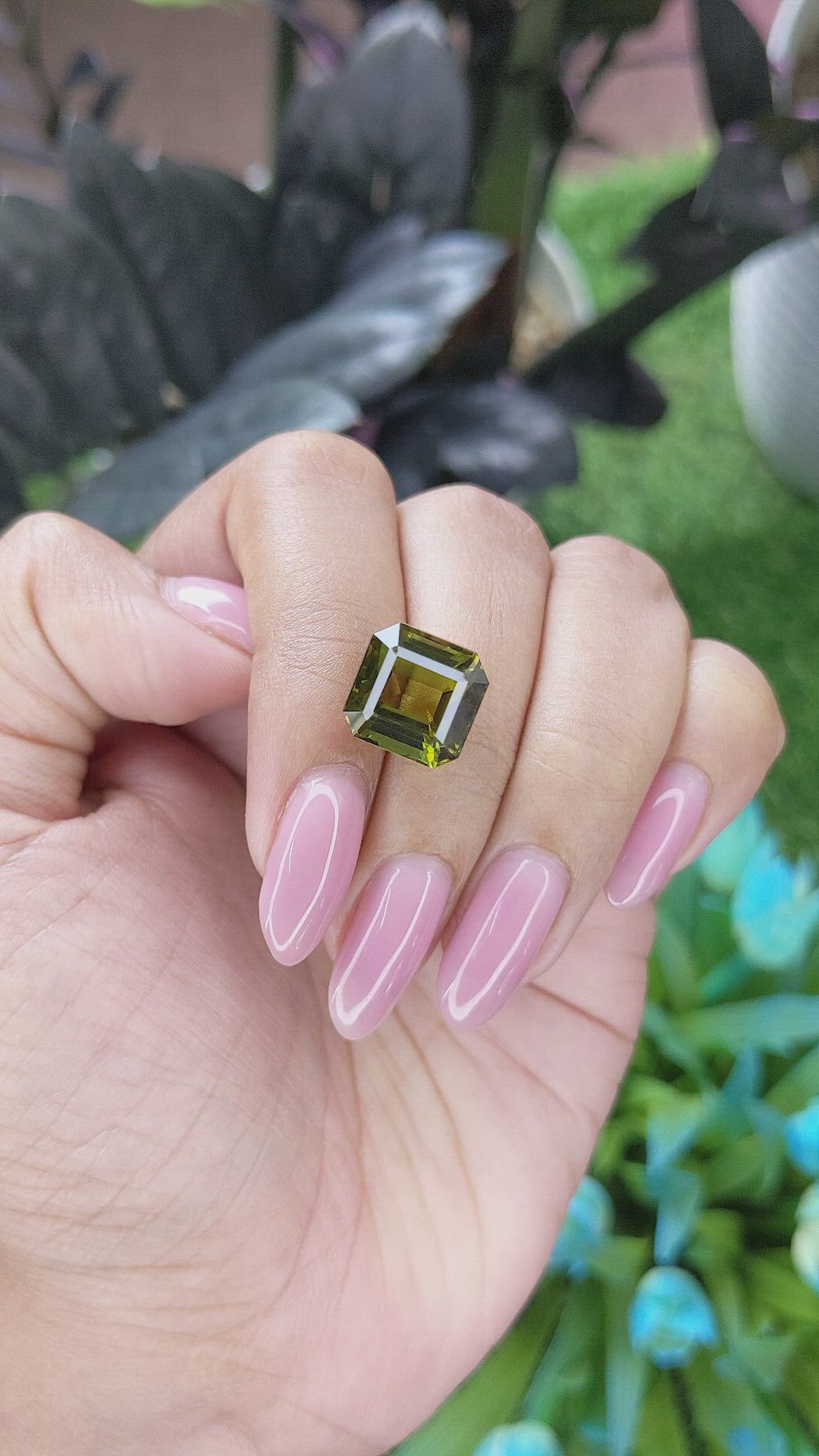 8.92 Ct. Yellowish Green Tourmaline from Tanzania Size Video