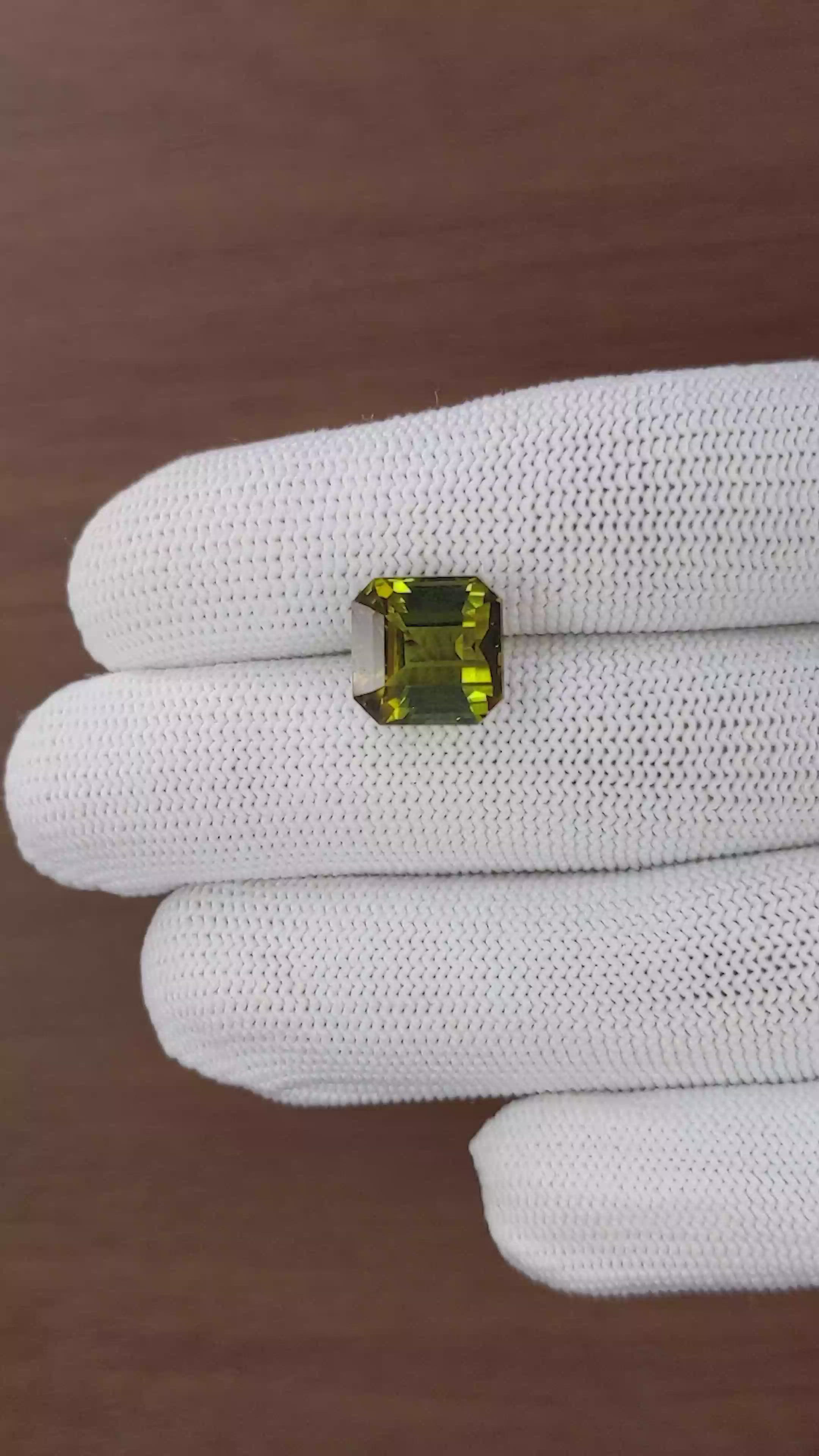 8.92 Ct. Yellowish Green Tourmaline from Tanzania Size Video