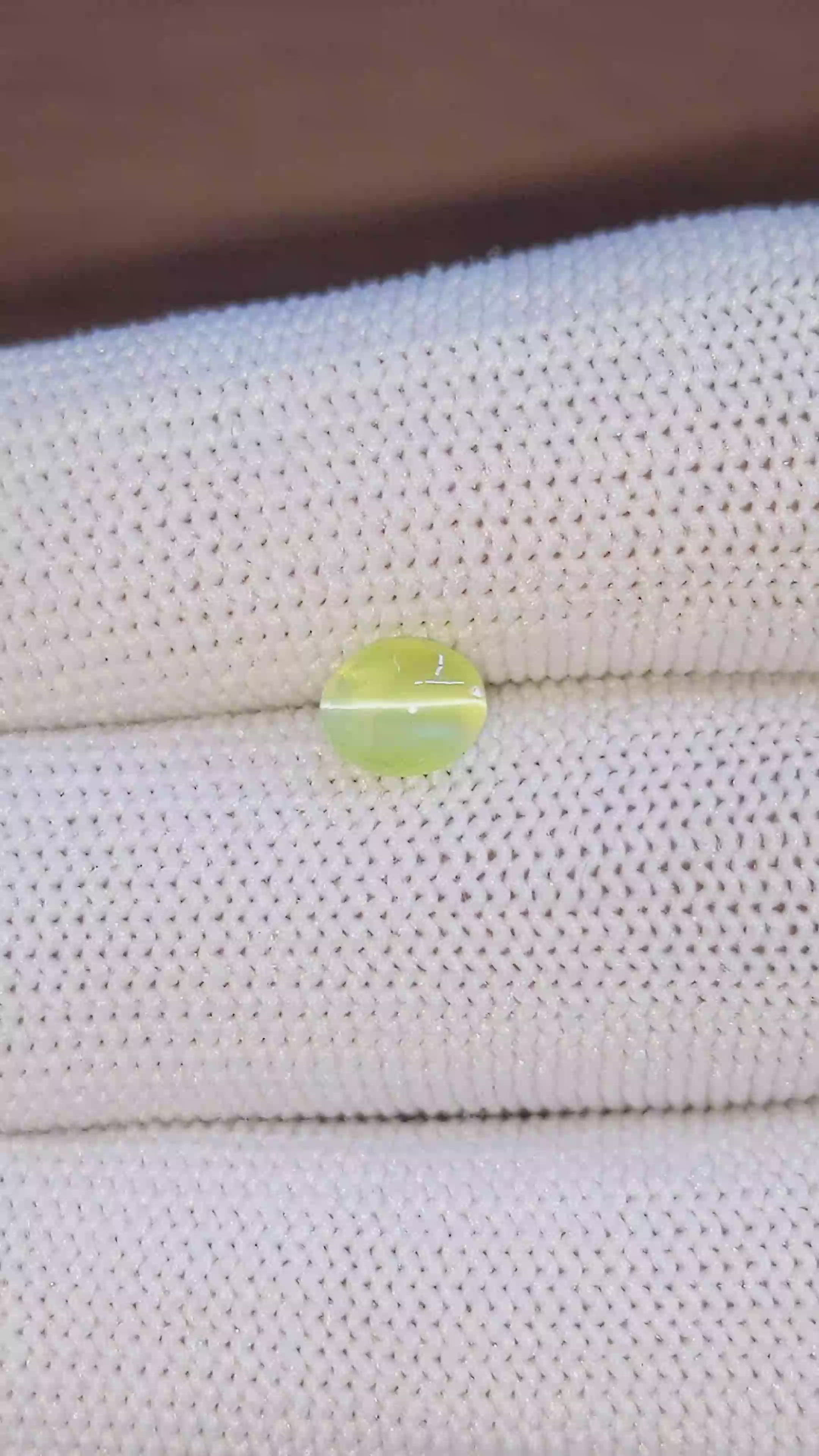 1.35 Ct. Greenish Yellow Cabochon Chrysoberyl from Tanzania Size Video