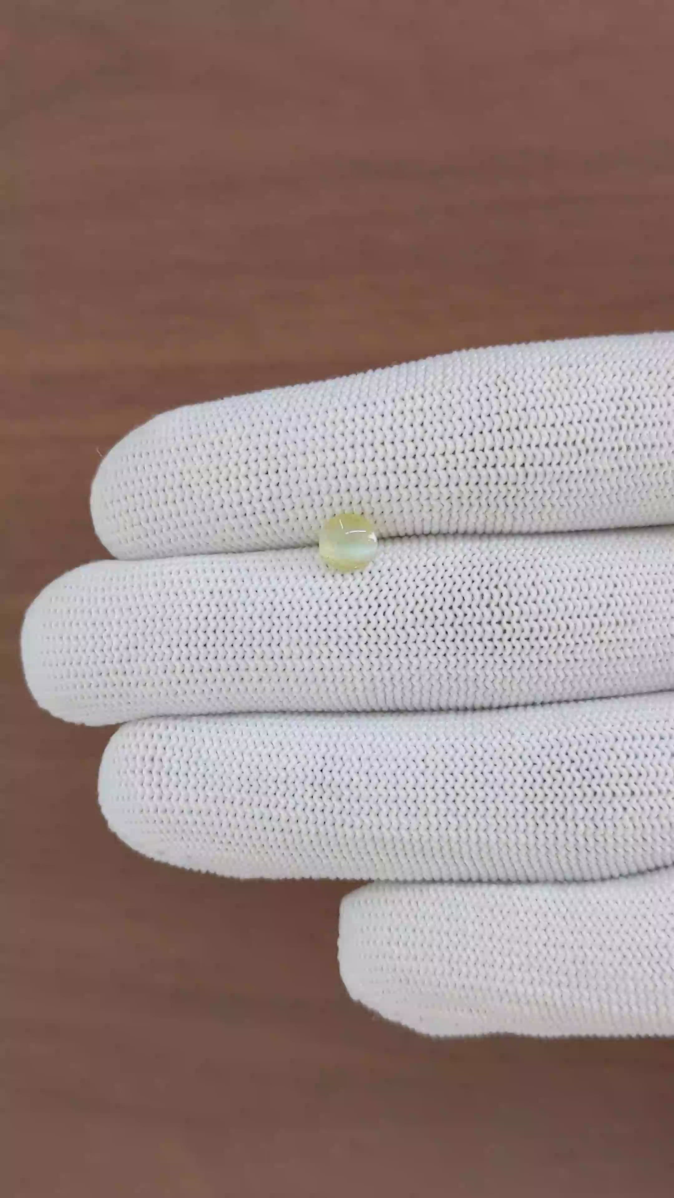 1.03 Ct. Greenish Yellow Cabochon Chrysoberyl from Tanzania Size Video