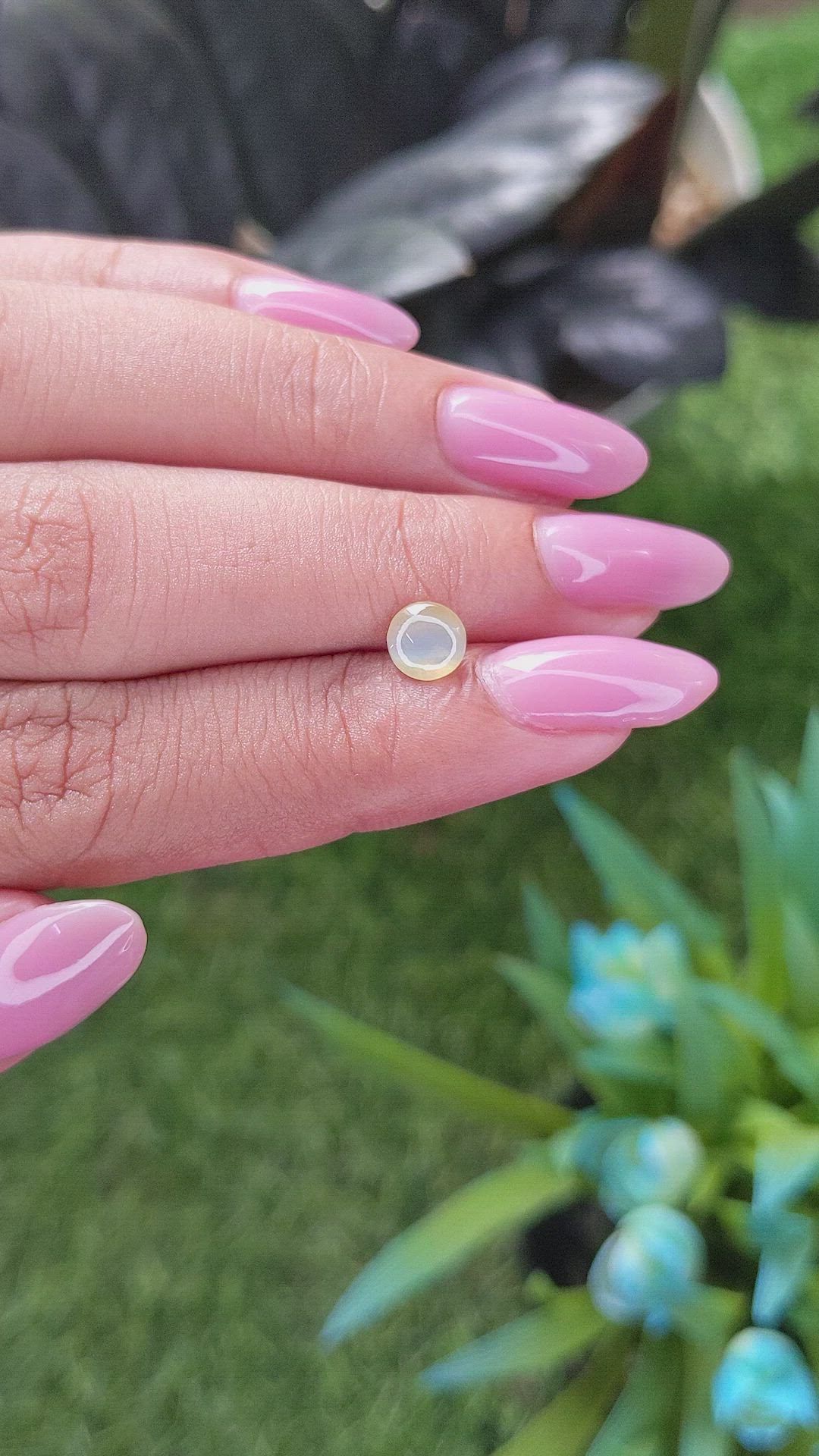 1.03 Ct. Greenish Yellow Cabochon Chrysoberyl from Tanzania Size Video
