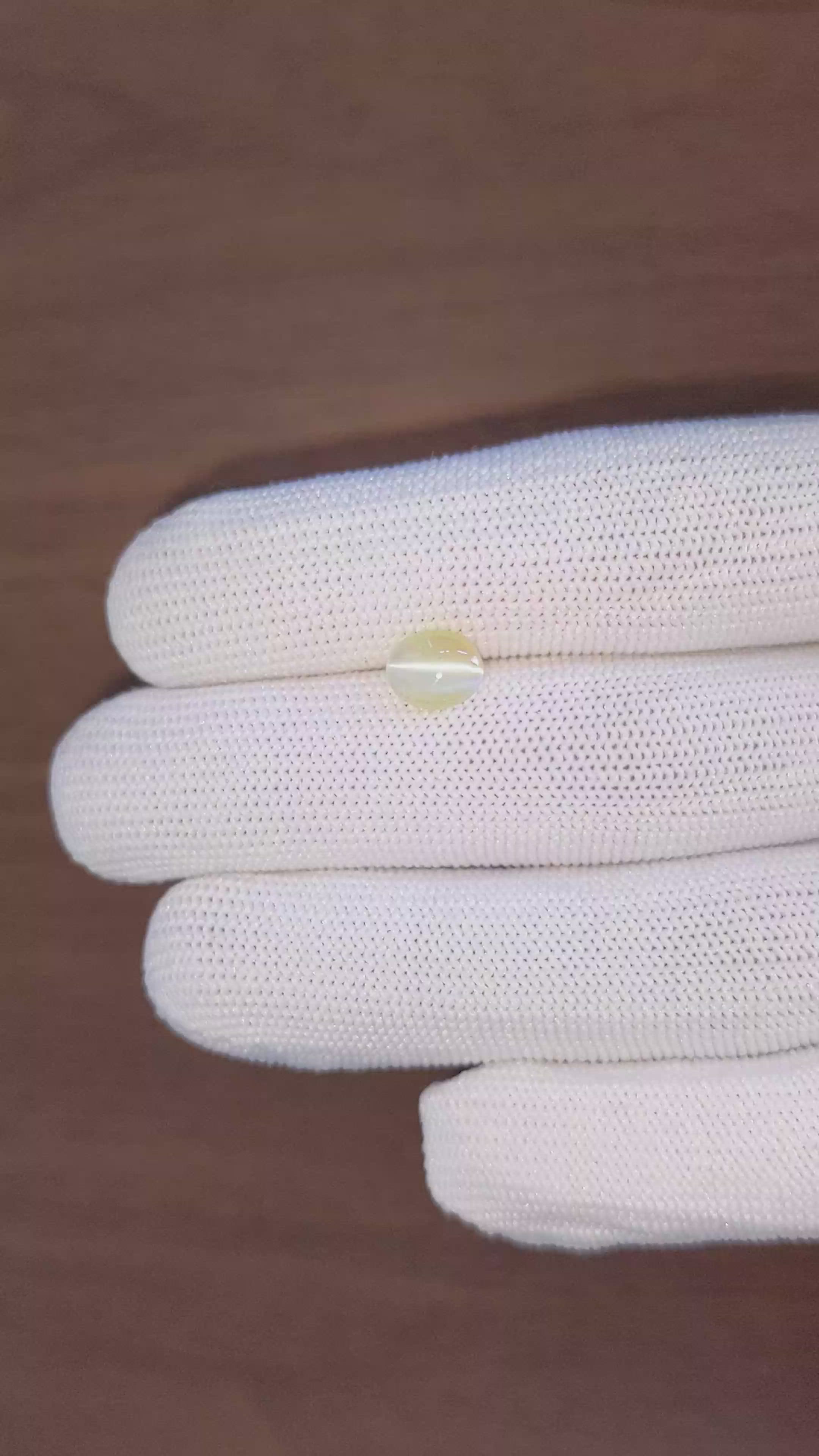 1.80 Ct. Greenish Yellow Cabochon Chrysoberyl from Tanzania Size Video